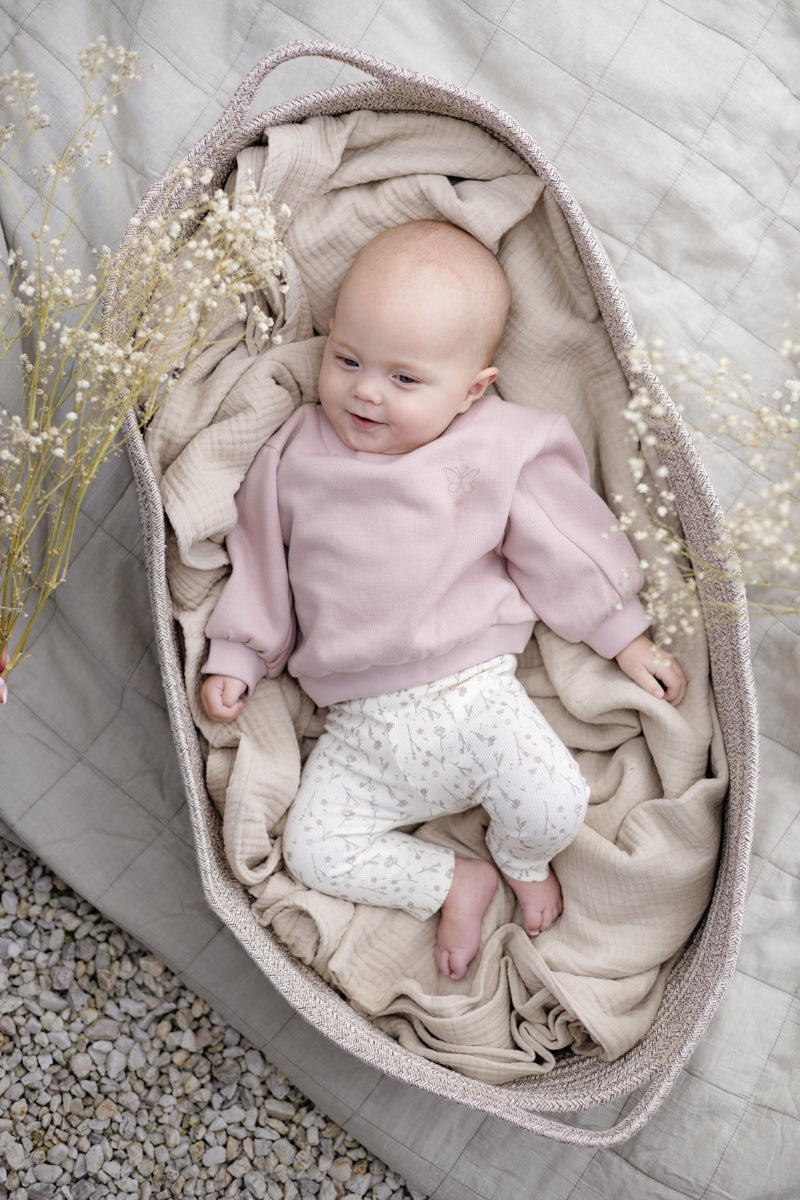 Broek Wit | AOP White Flower