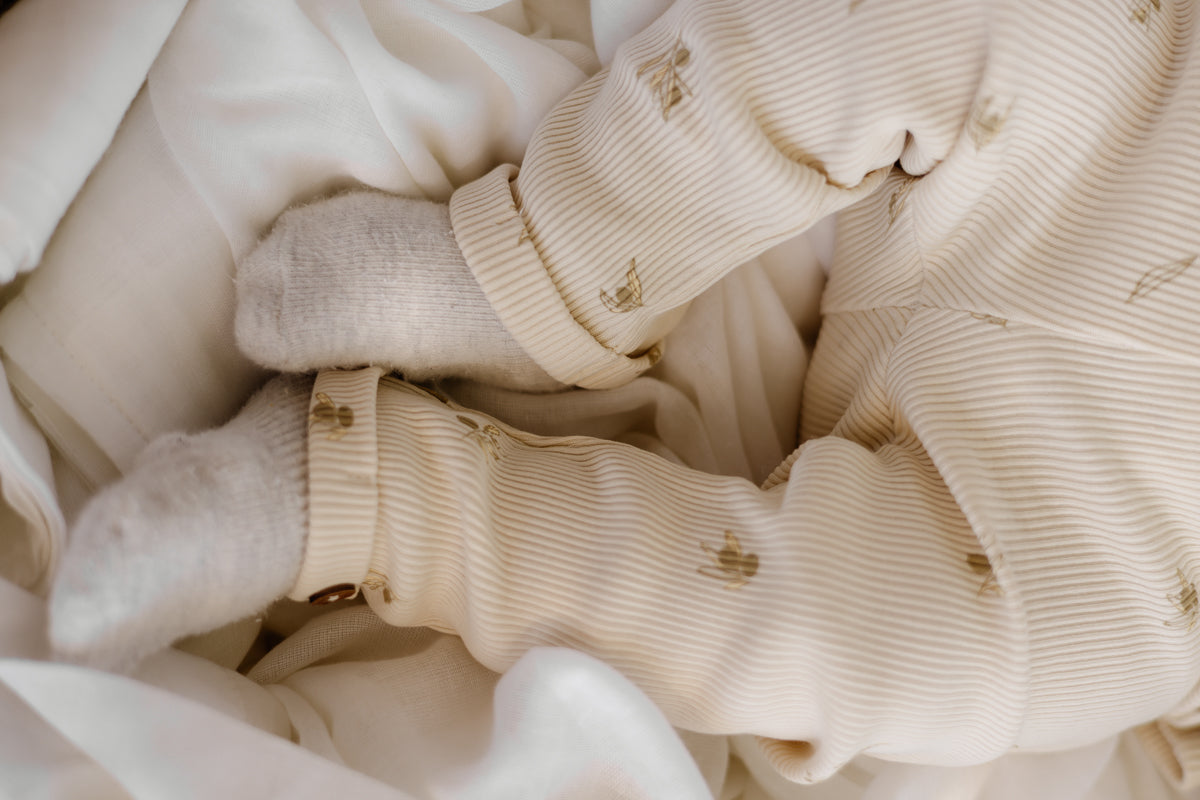 Legging crème met print | AOP Green Sketch