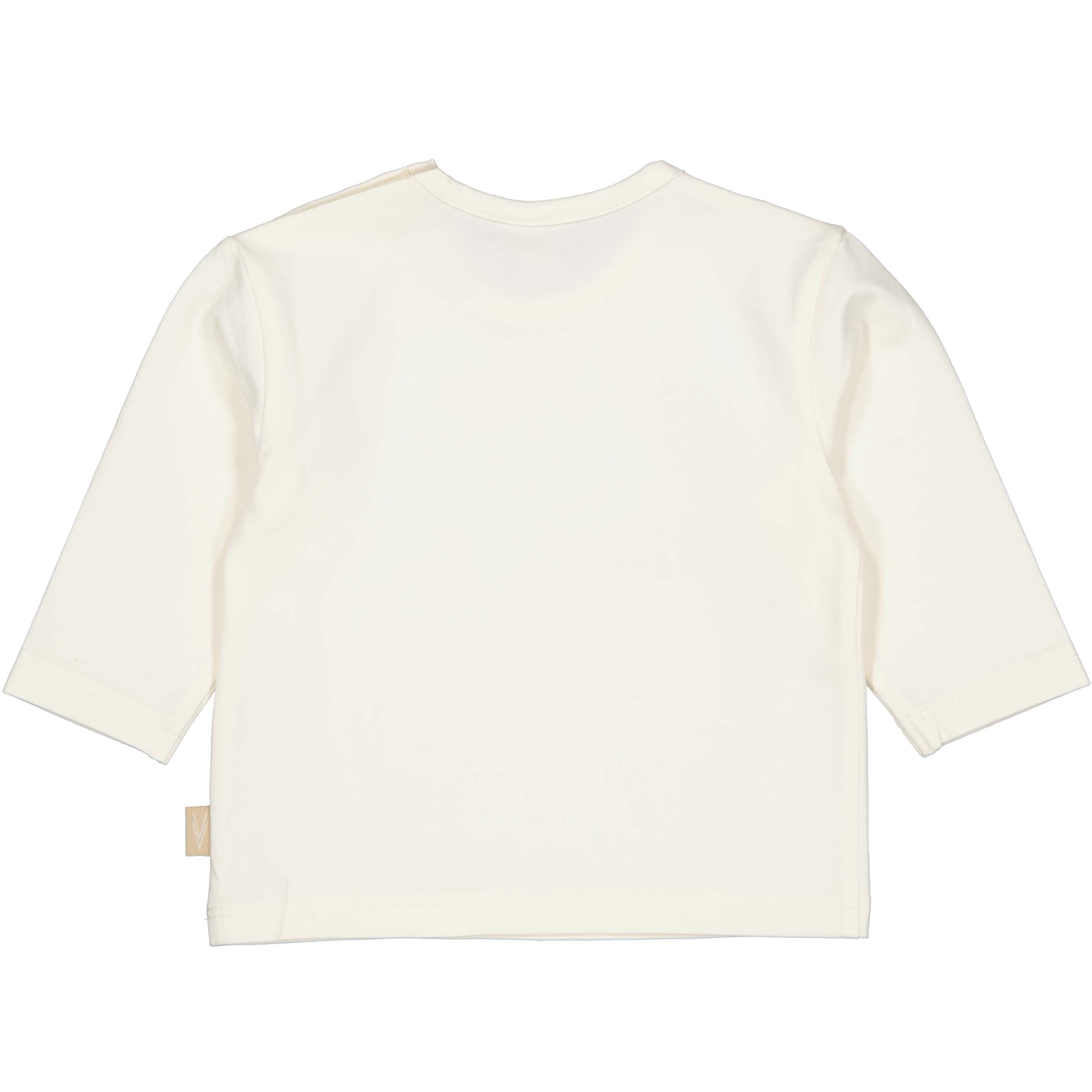 Off-white longsleeve met borstborduursel | White Cream