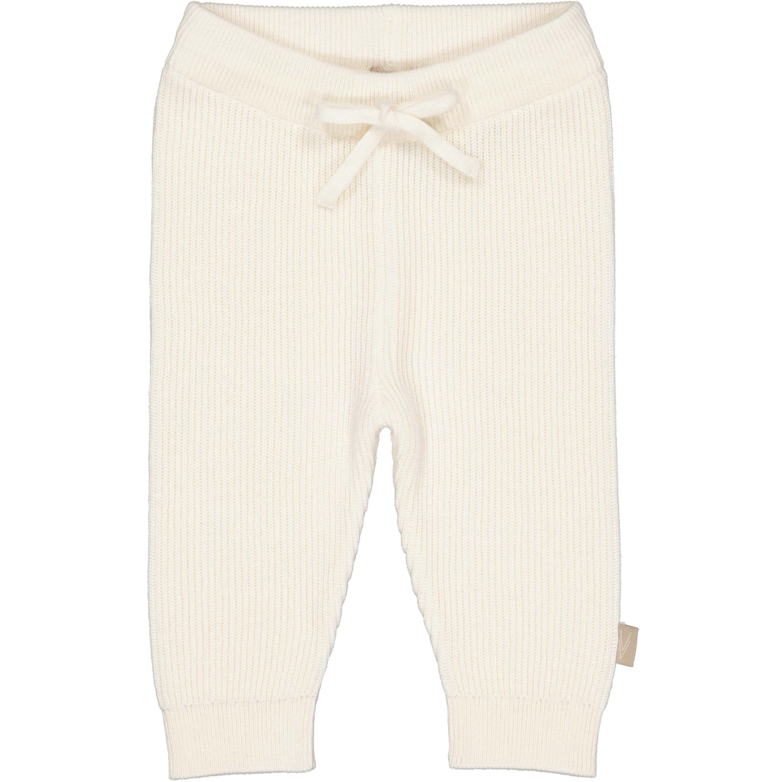 Crèmekleurige broek met strikkoord | White Cream