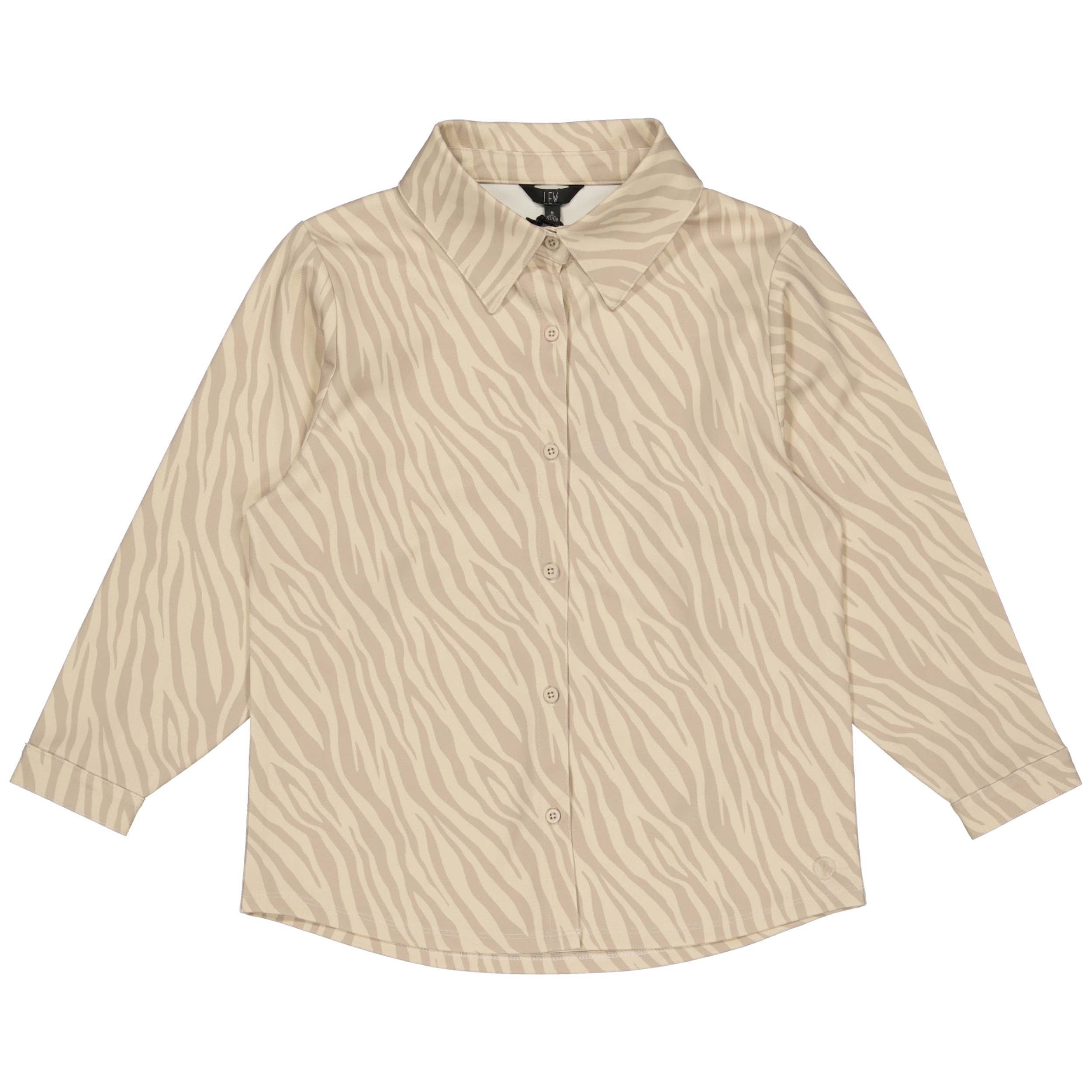 Shirt Créme zebraprint | AOP Sand Animal