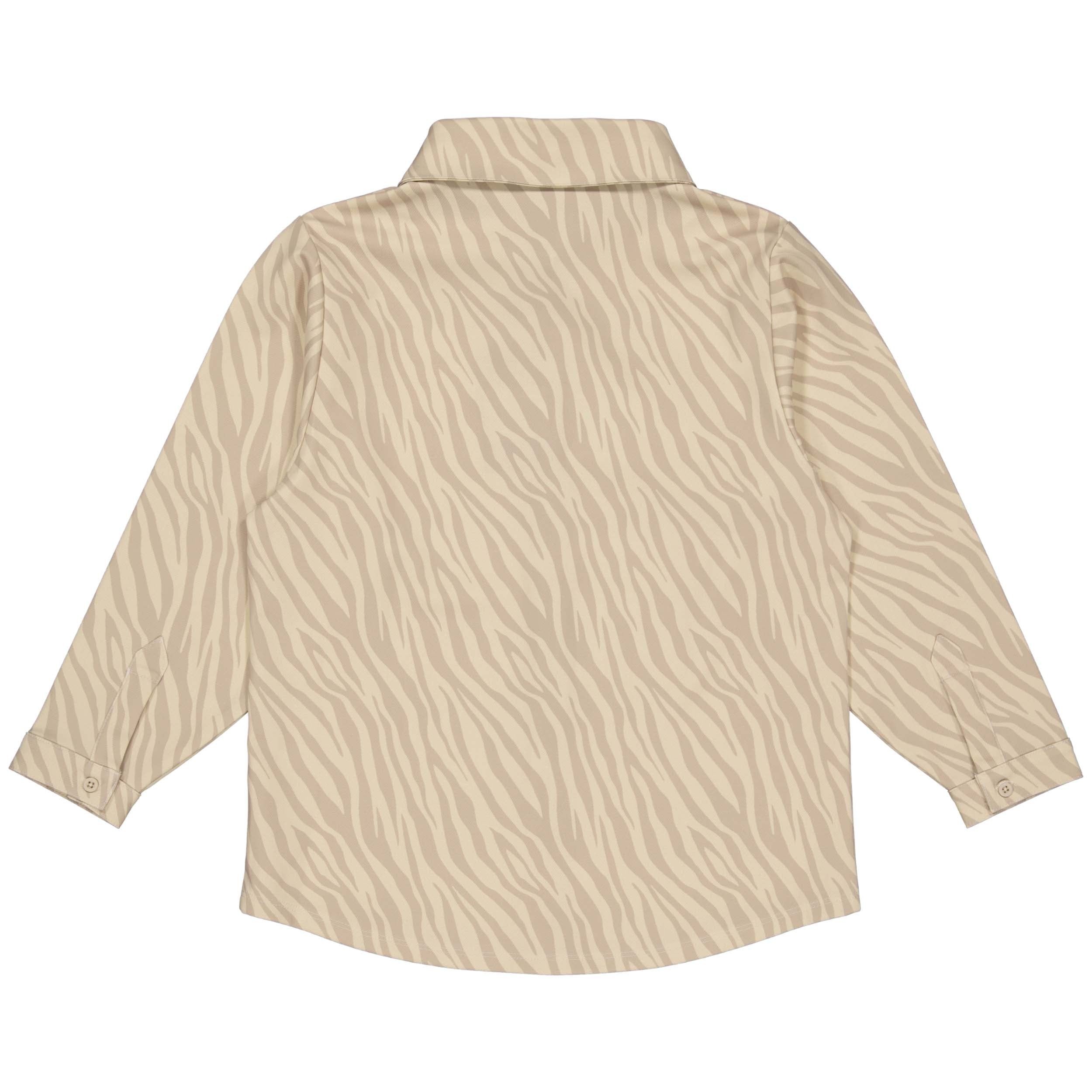 Shirt Créme zebraprint | AOP Sand Animal