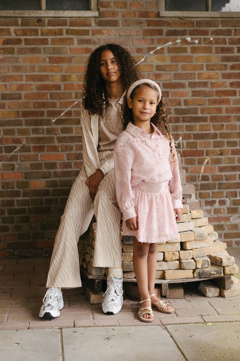 Broek Créme zebraprint | AOP Sand Animal