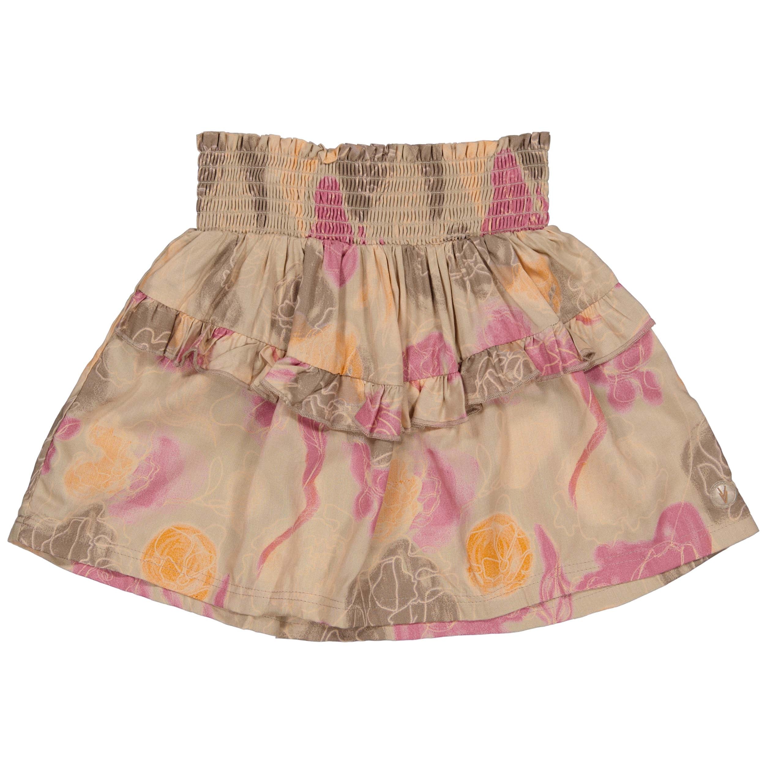 Rok Beige met bloemen | AOP Sand Flower