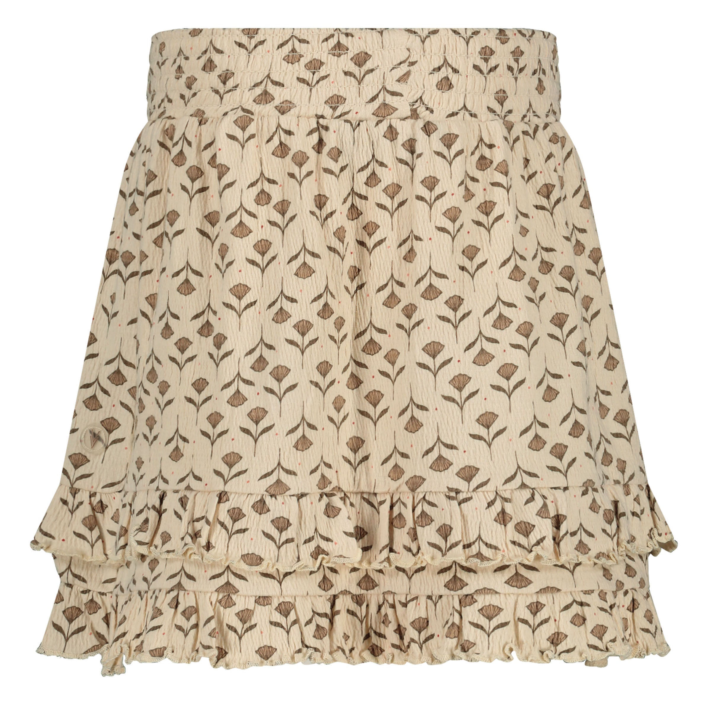Rok all over print bloemen | AOP White Flower