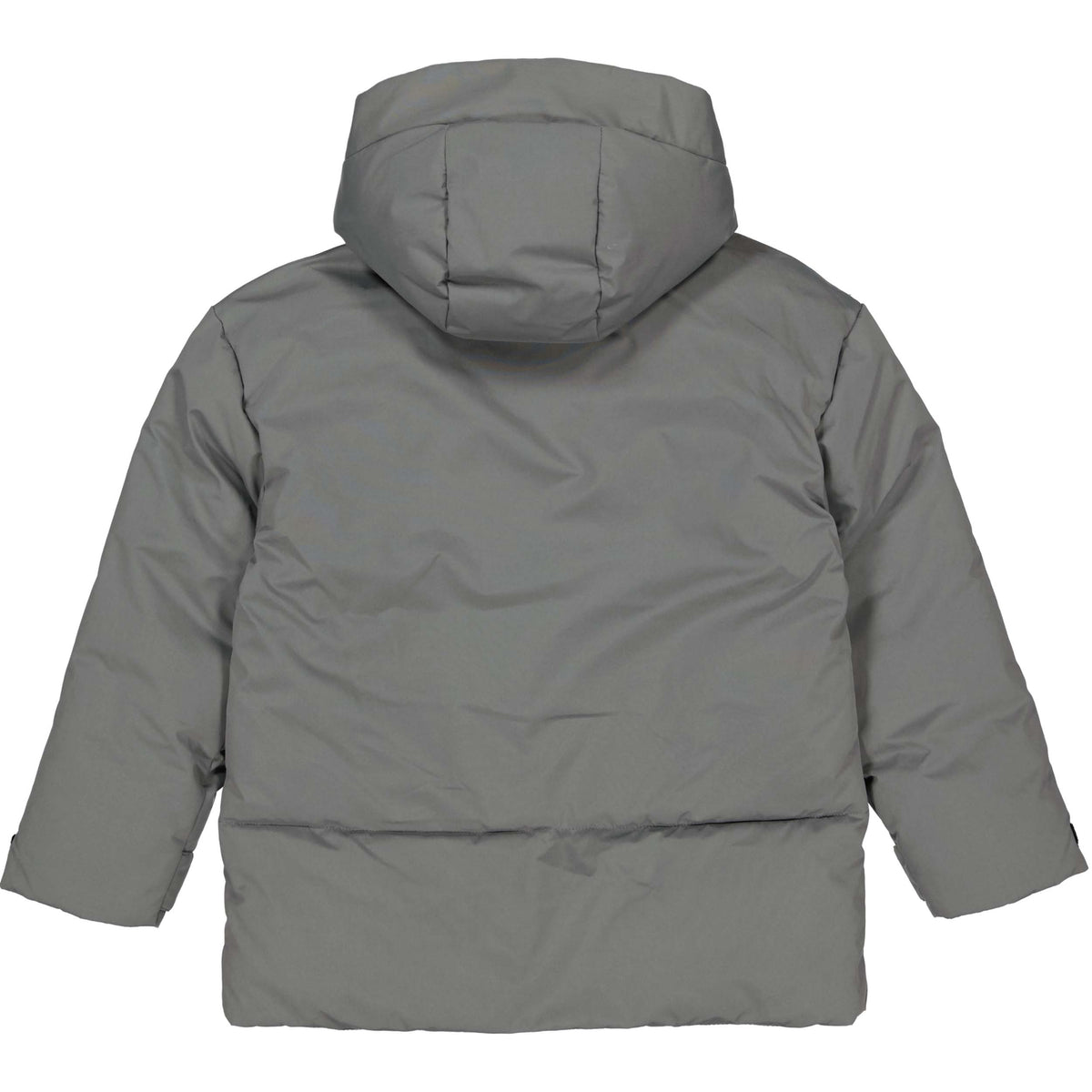 Grijze jas met capuchon en klepzakken | Soft Grey