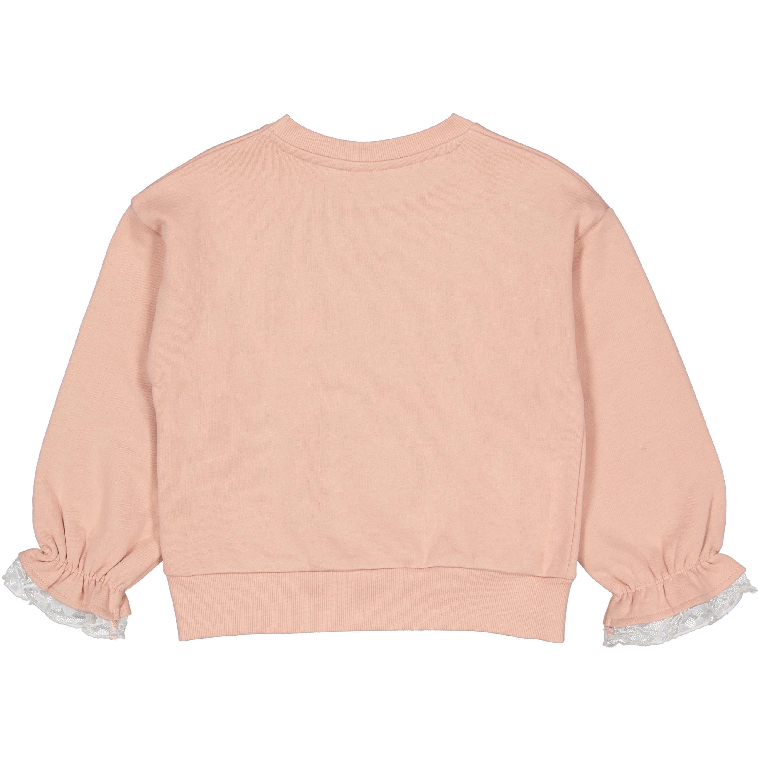 Lichtroze sweater met ruches | Powder Pink