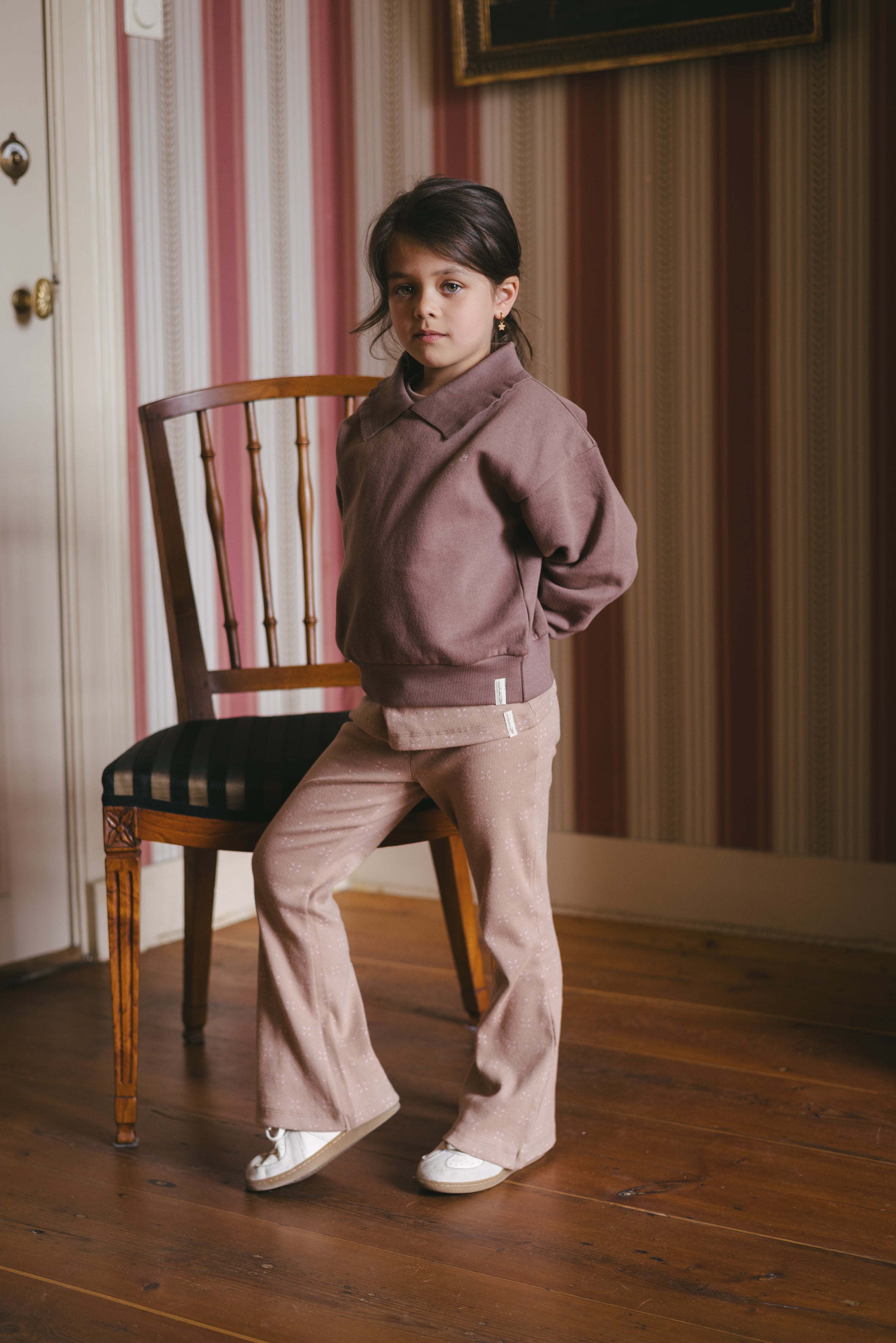 Taupe sweater met polokraag | Dark Taupe