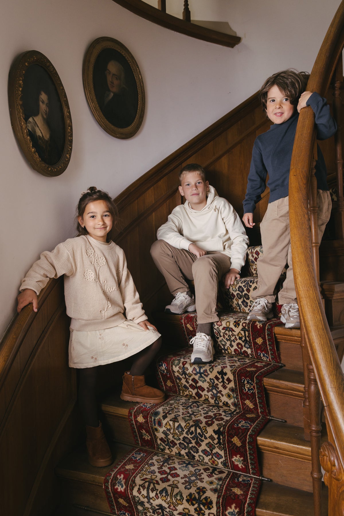 Crèmekleurige gebreide sweater | Almond