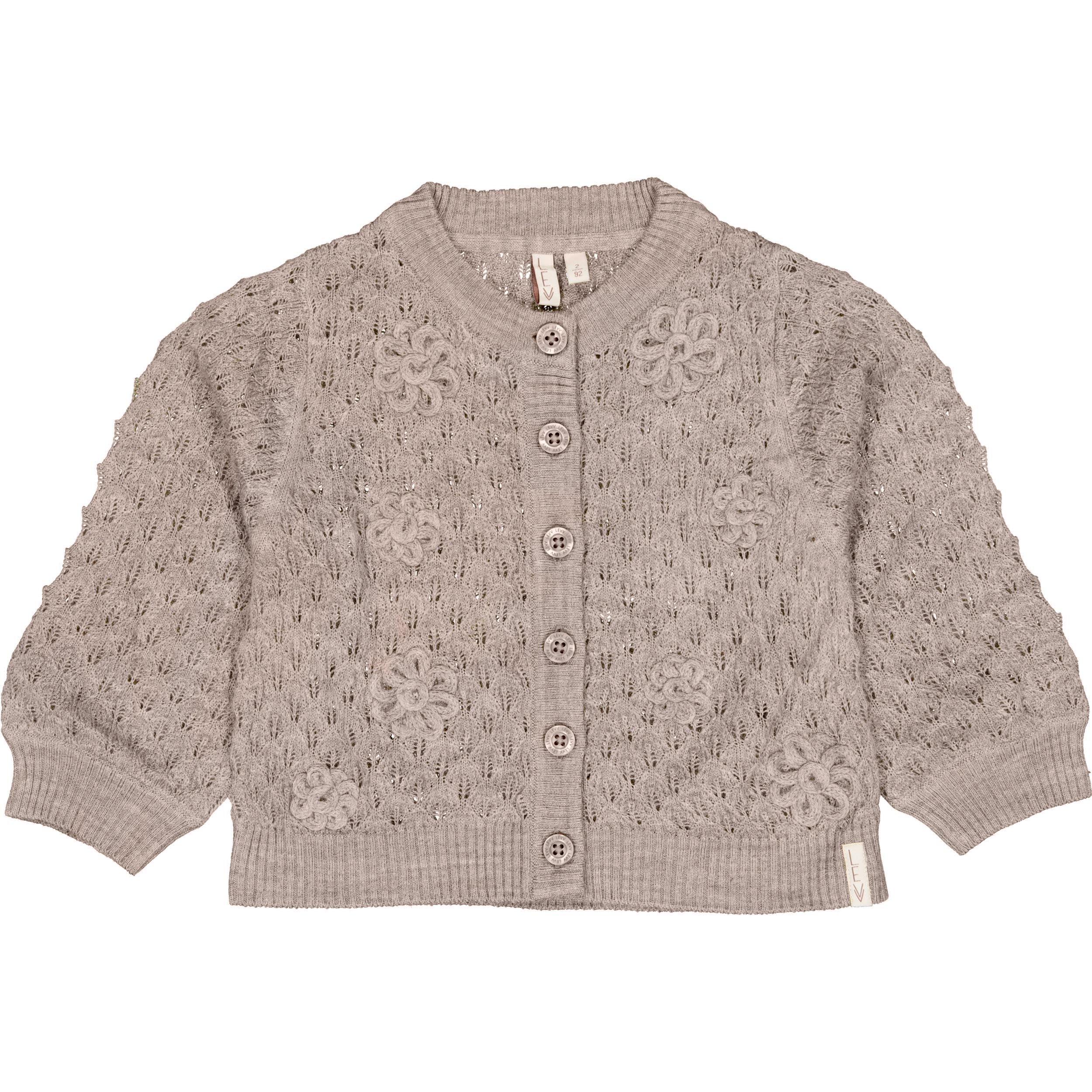 Lichtgrijs gebreid vest met structuur | Light Taupe