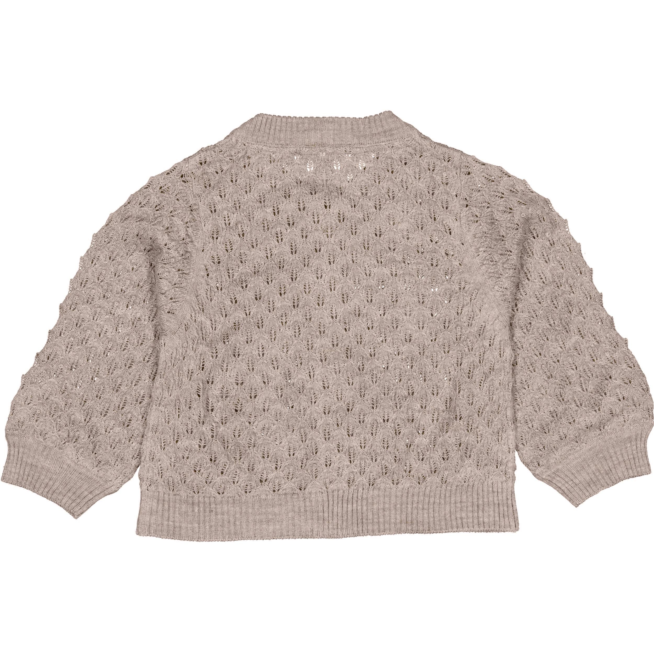 Lichtgrijs gebreid vest met structuur | Light Taupe
