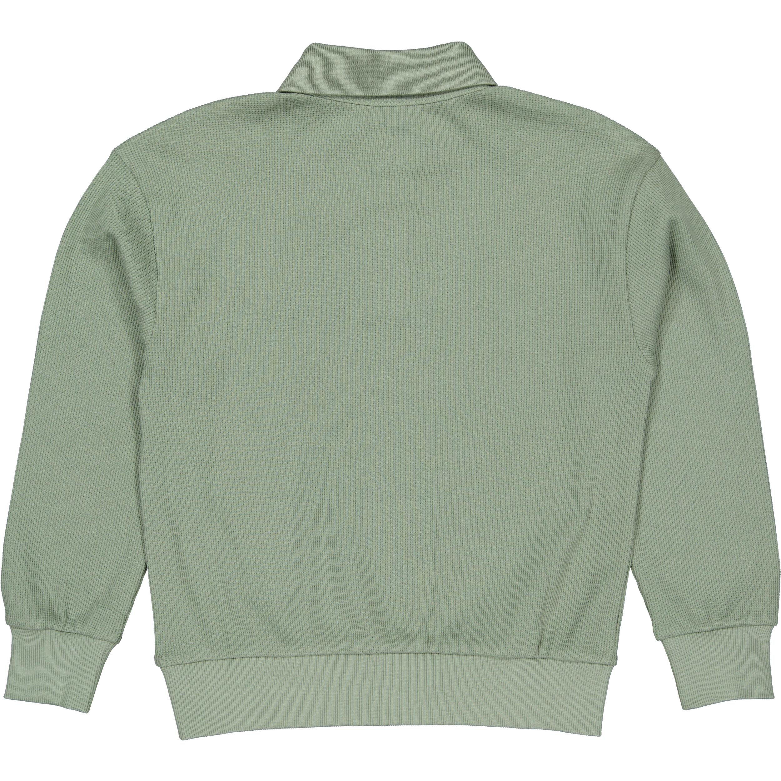 Saliegroene sweater met polokraag | Cedar Green