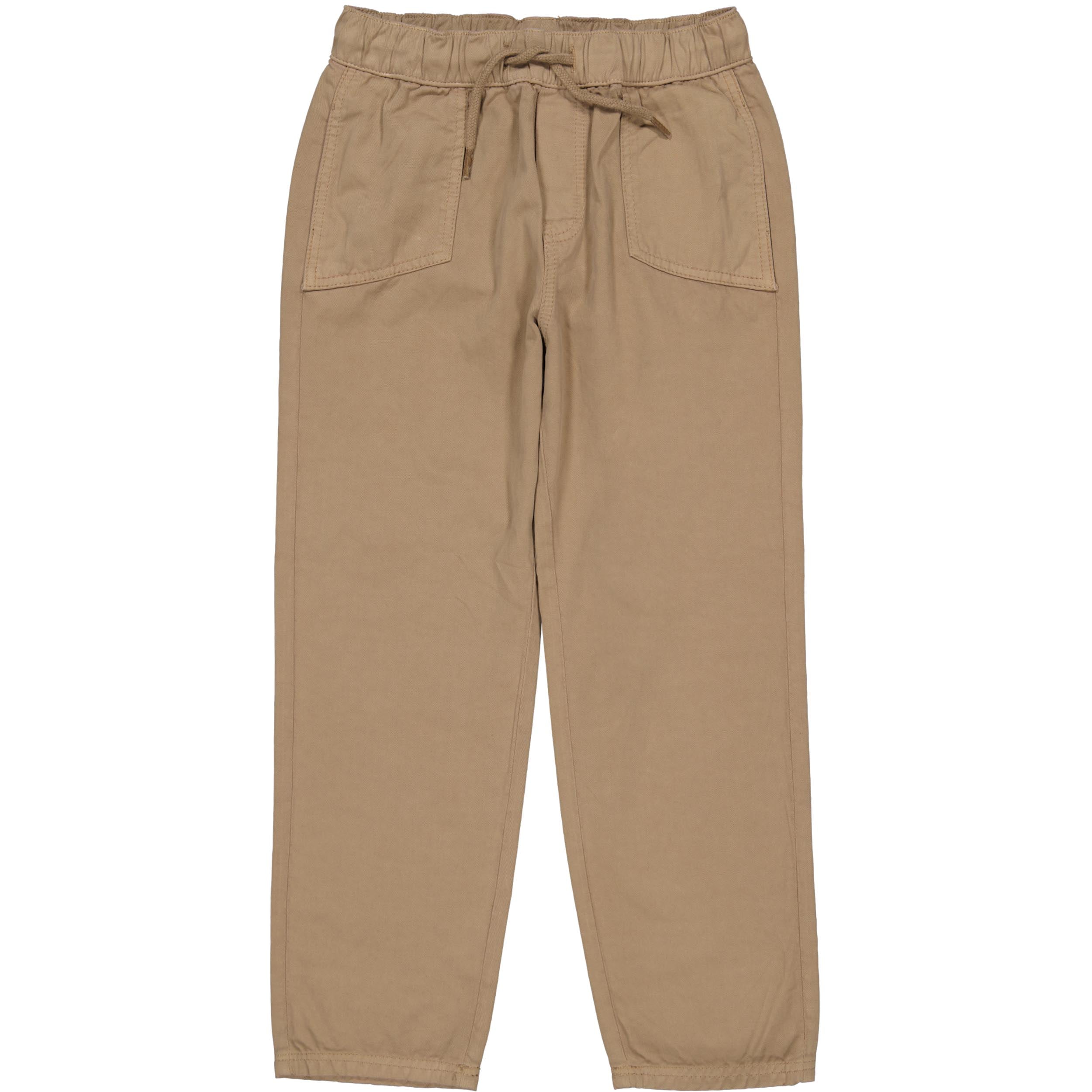 Camelkleurige broek met trekkoord | Dark Sand