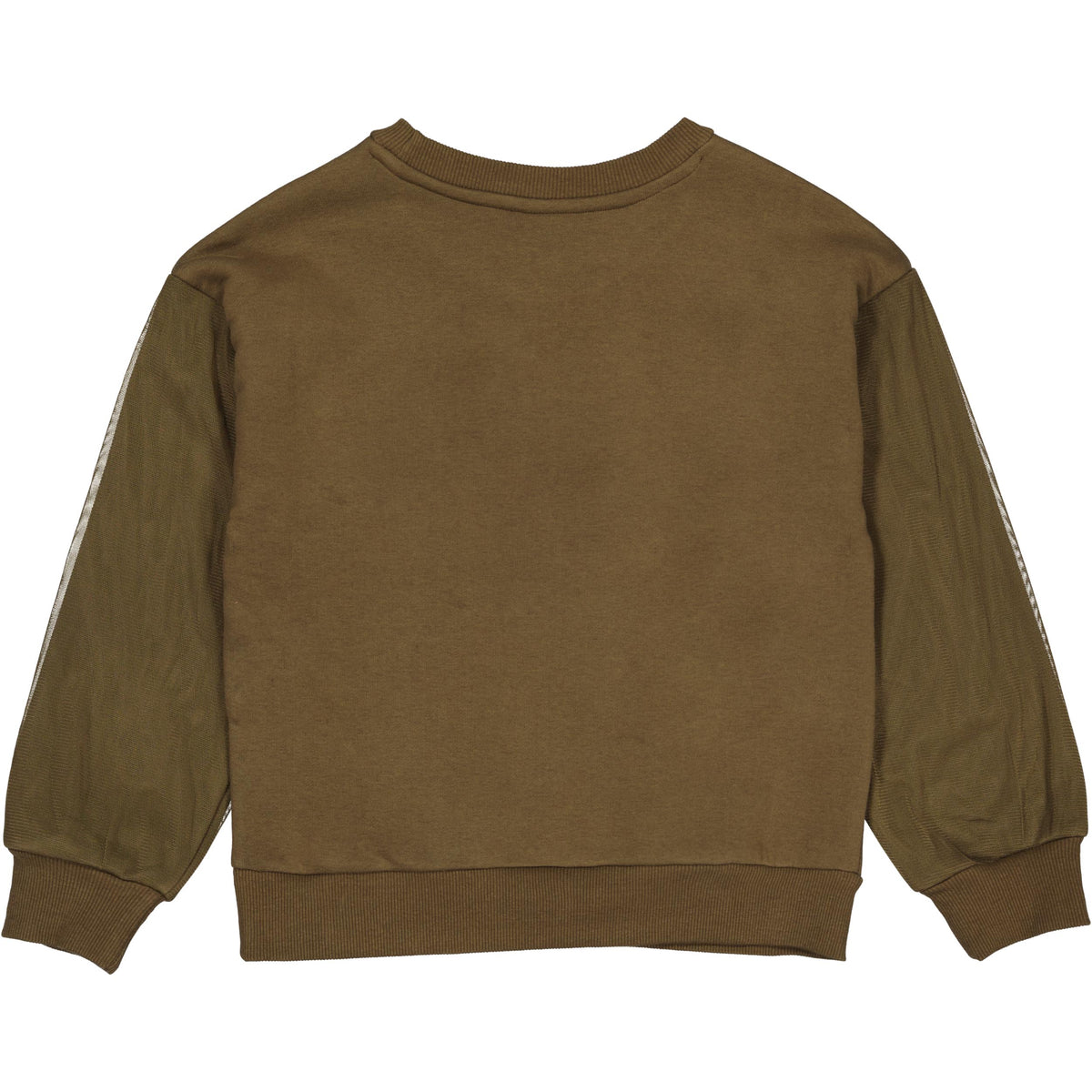 Olijfgroene sweater met borsttekst | Dark Olive