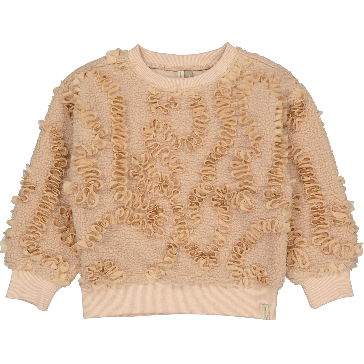 Crèmekleurige sweater met structuurdessin | Light Sand