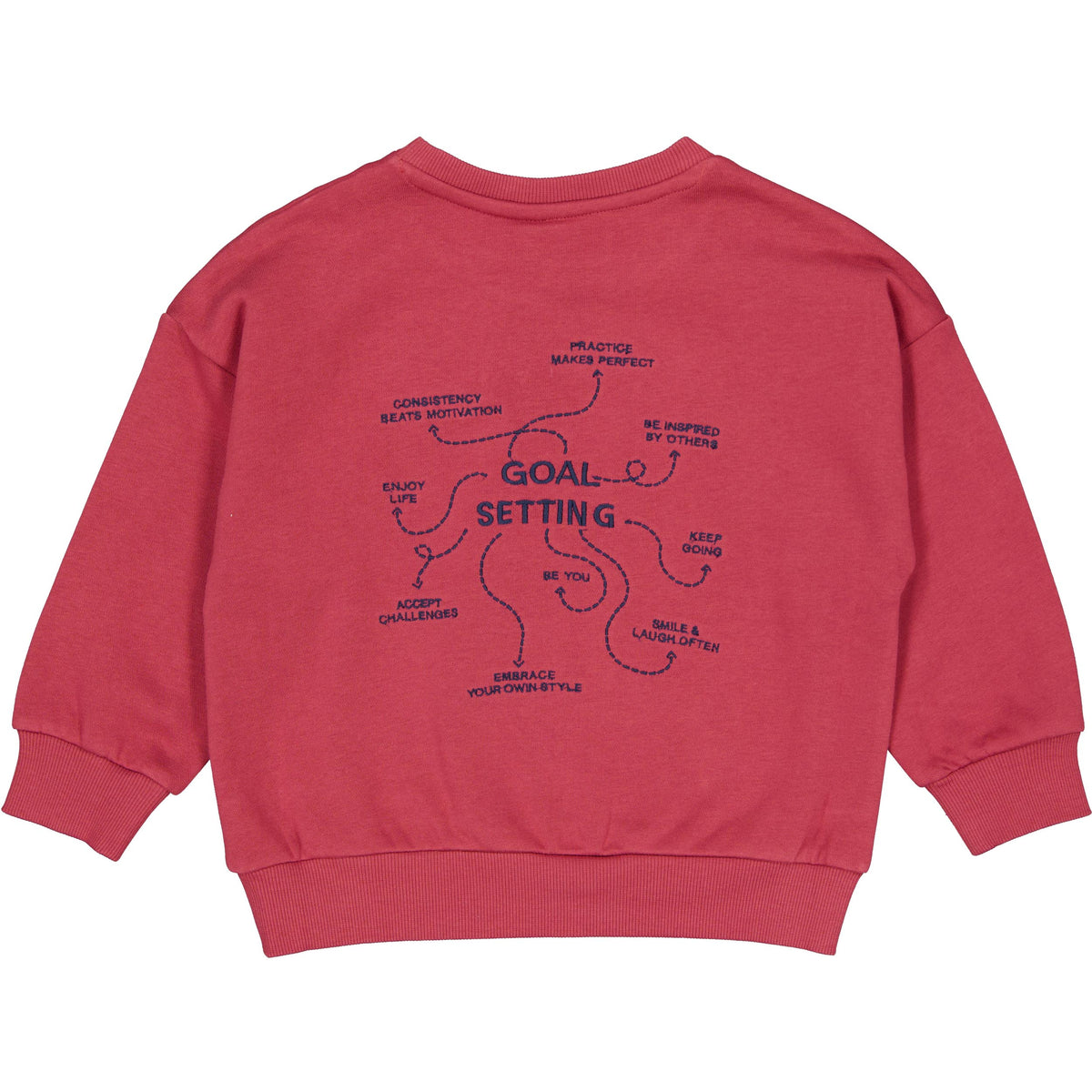 Rode sweater met rugprint | Red