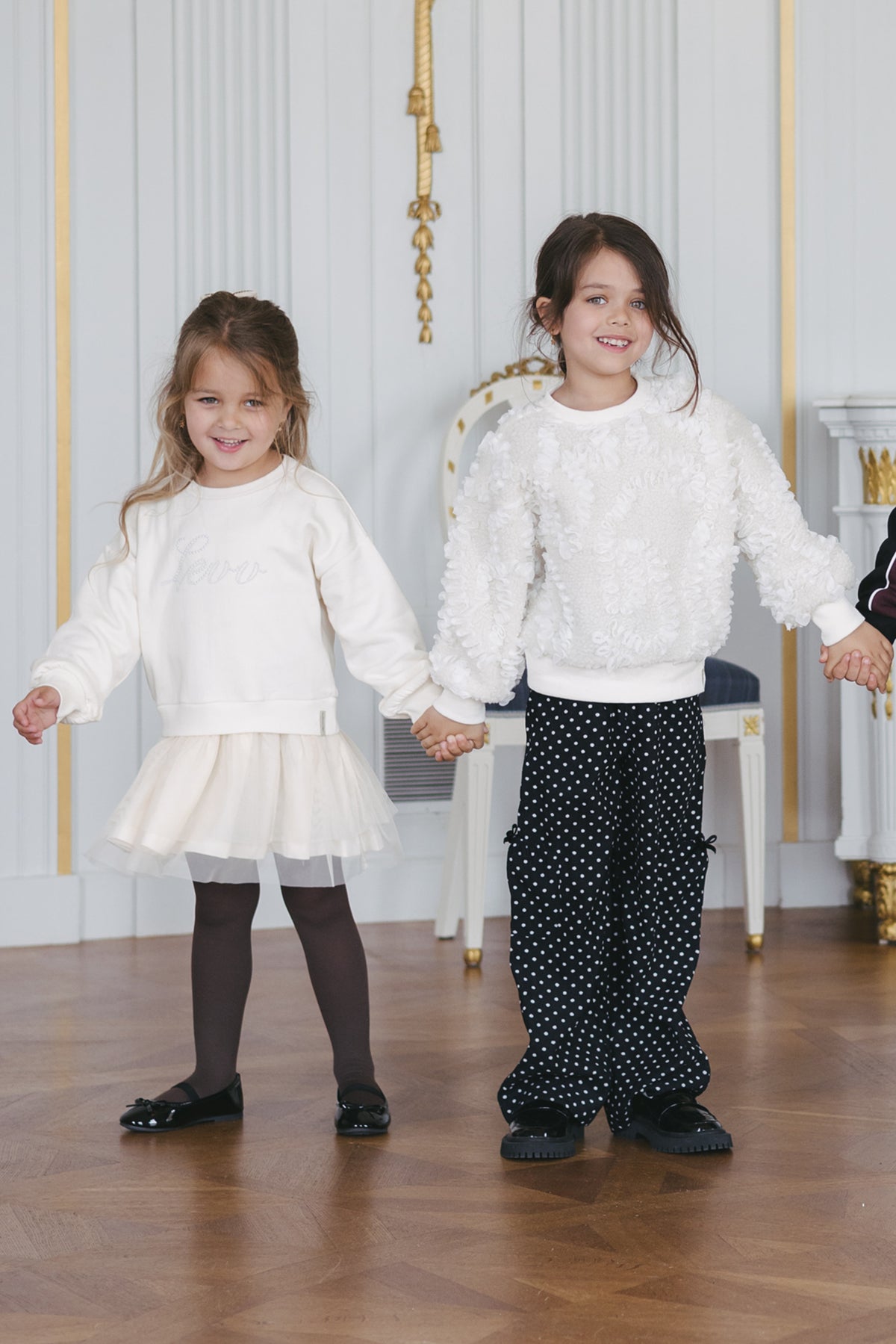 Crèmekleurige sweater met structuurdessin | Soft White