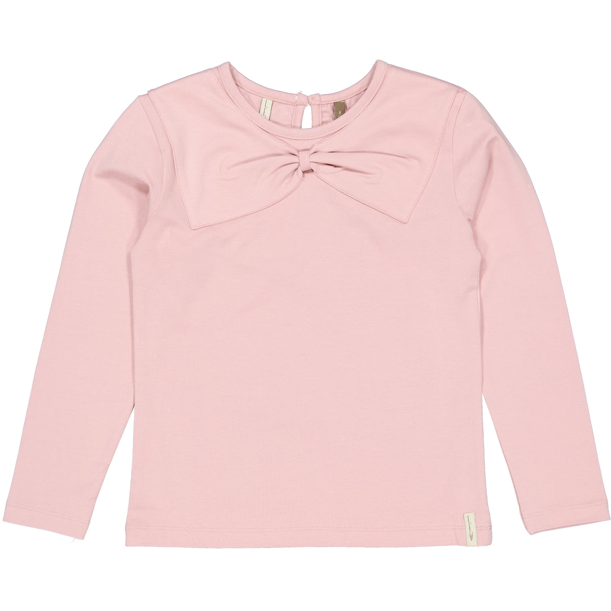 Lichtroze longsleeve met strikdetail | Old Pink