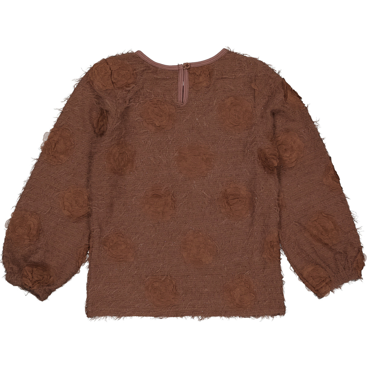 Bruine sweater met reliëfstructuur | Pink purple
