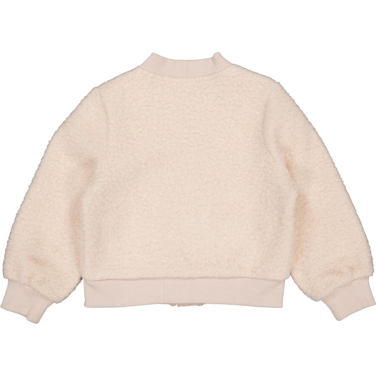 Crèmekleurig teddy vest met hartzakken | Faded Pink