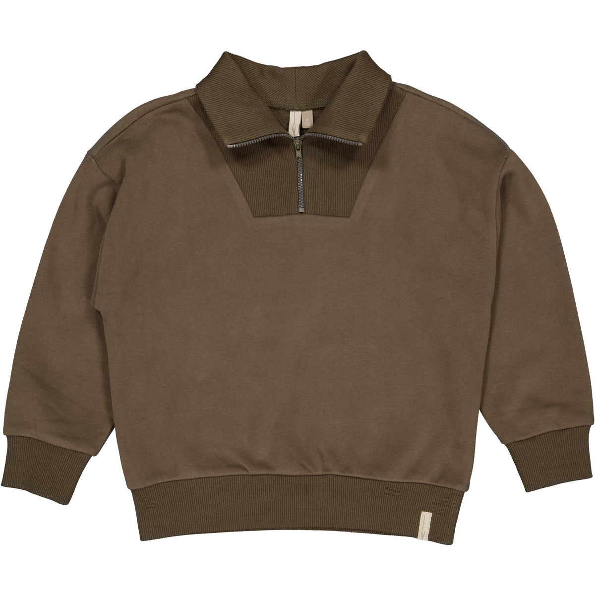 Donkerbruine sweater met polokraag | Dark Green