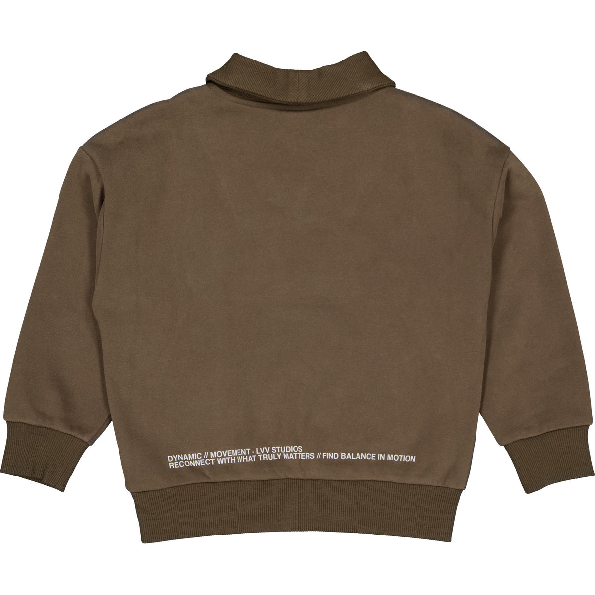 Donkerbruine sweater met polokraag | Dark Green