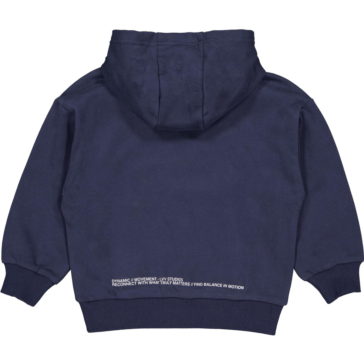 Donkerblauwe hoodie met tekstprint | Blue