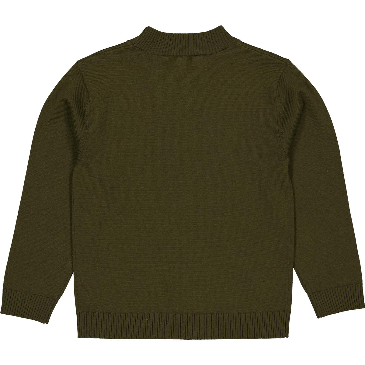 Donkergroene sweater met opstaande kraag | Dark Green