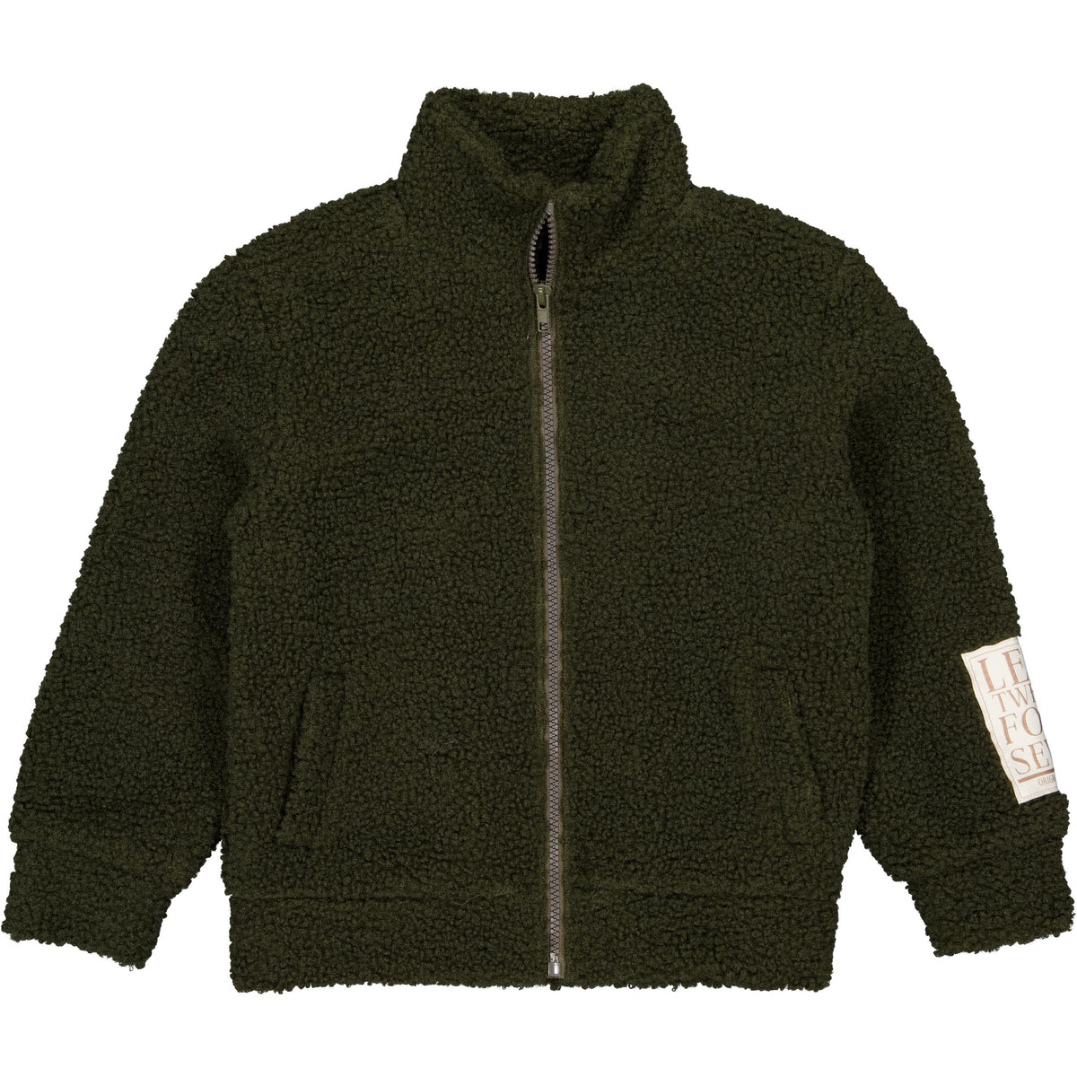 Donkergroen teddy jack met ritssluiting | Dark Green