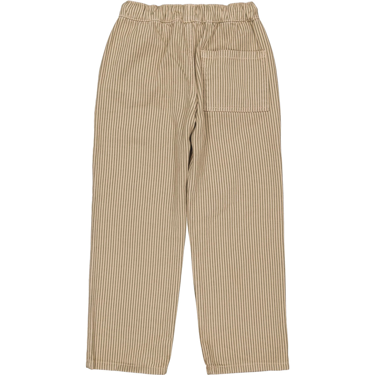 Beige gestreepte broek met koord | AOP Dark Green Stripe