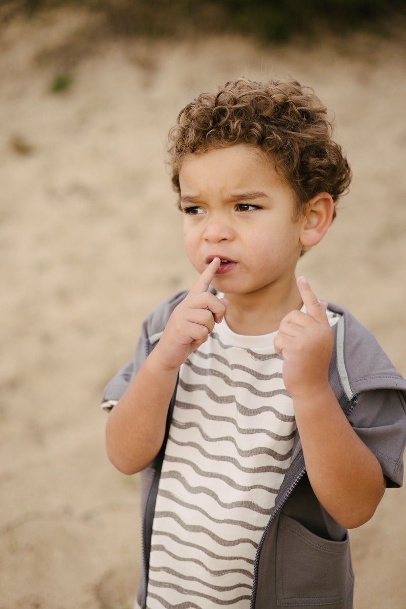 Oversized Shortsleeve | AOP Grey Stripe