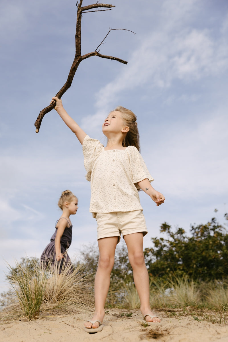 Jeans Short | Ivory White