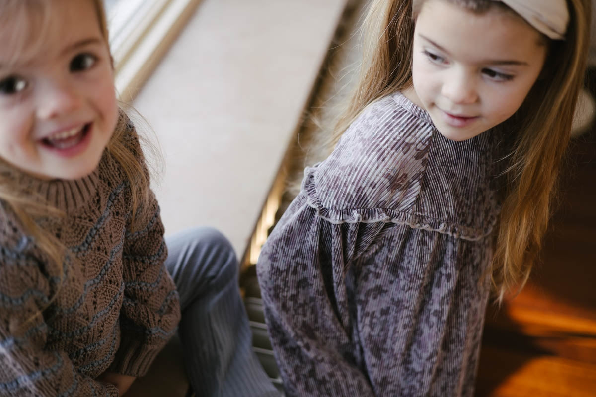 DRESS | AOP Soft Grey Flower