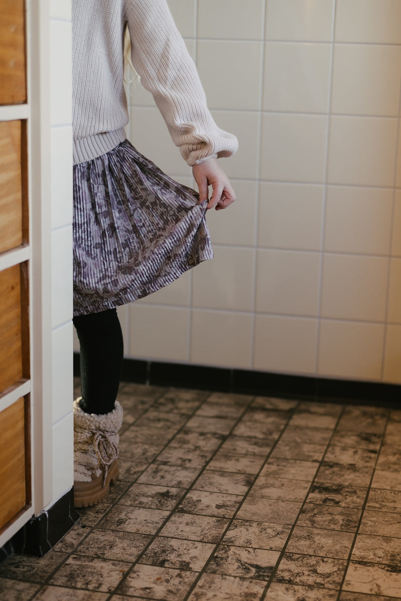 SKIRTS | AOP Soft Grey Flower
