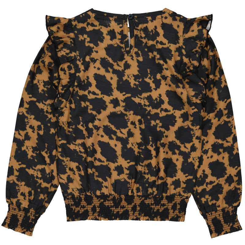 BLOUSE | AOP Brown Graphic