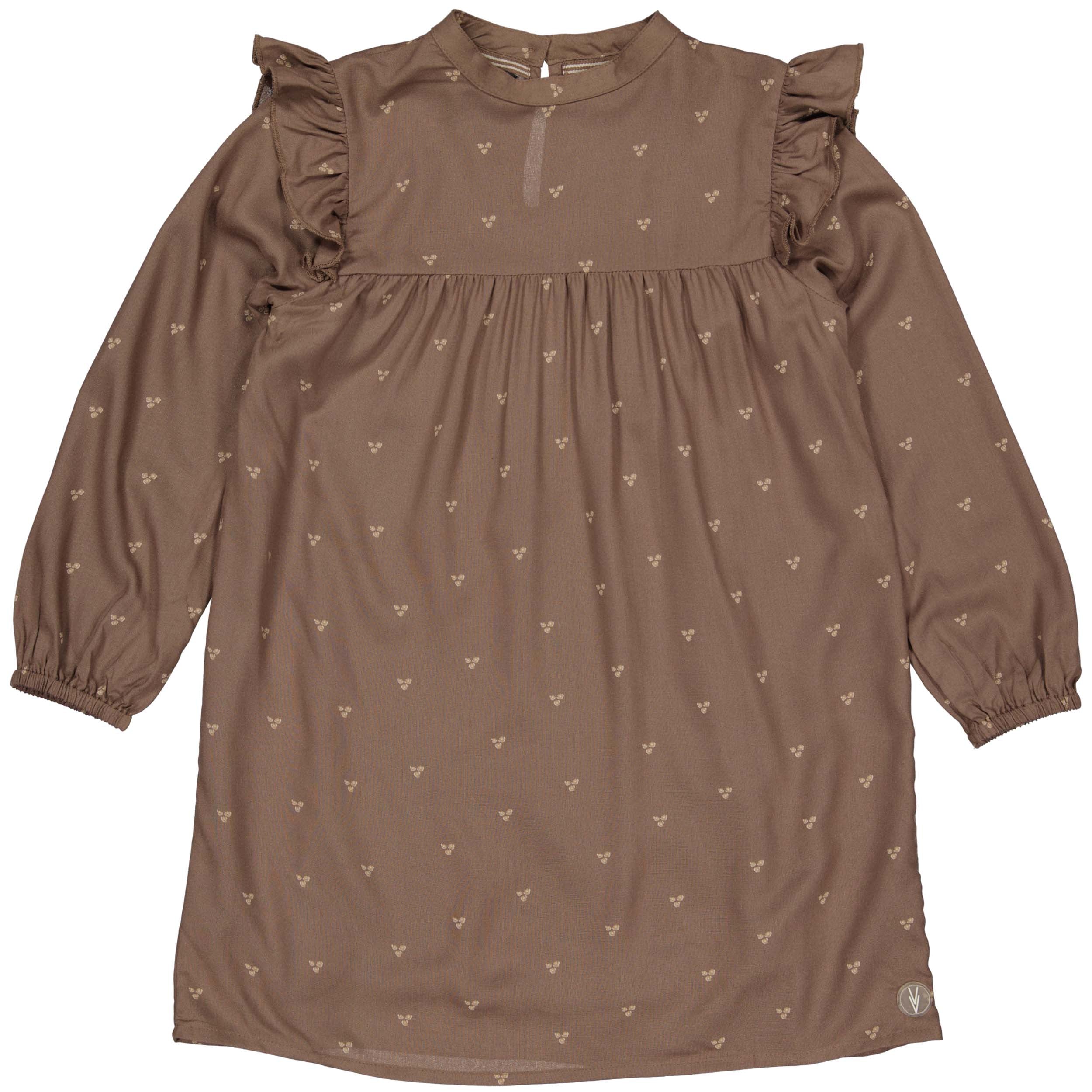 DRESS | AOP Brown Flower