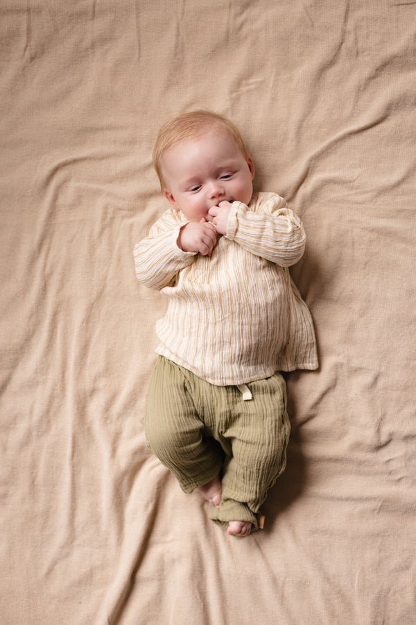 BLOUSE | AOP Brown Stripe