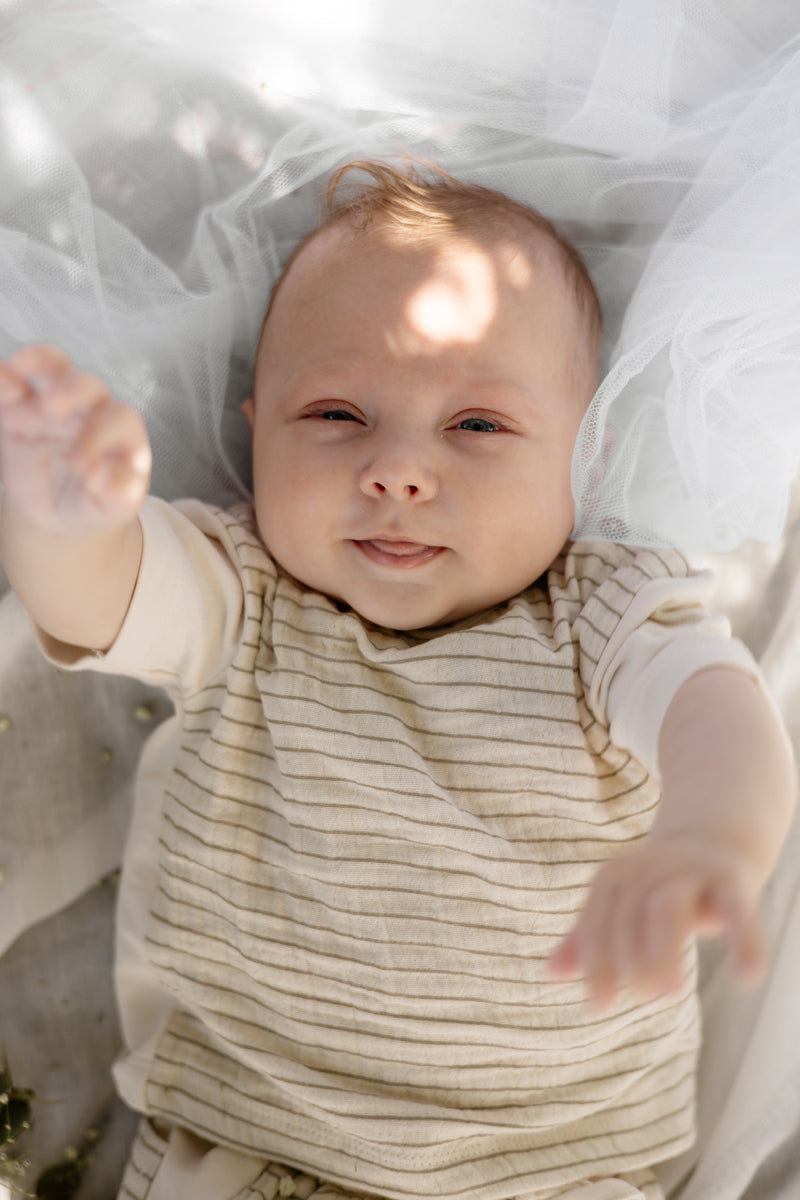 Shirt taupe gestreept | AOP Taupe Lines