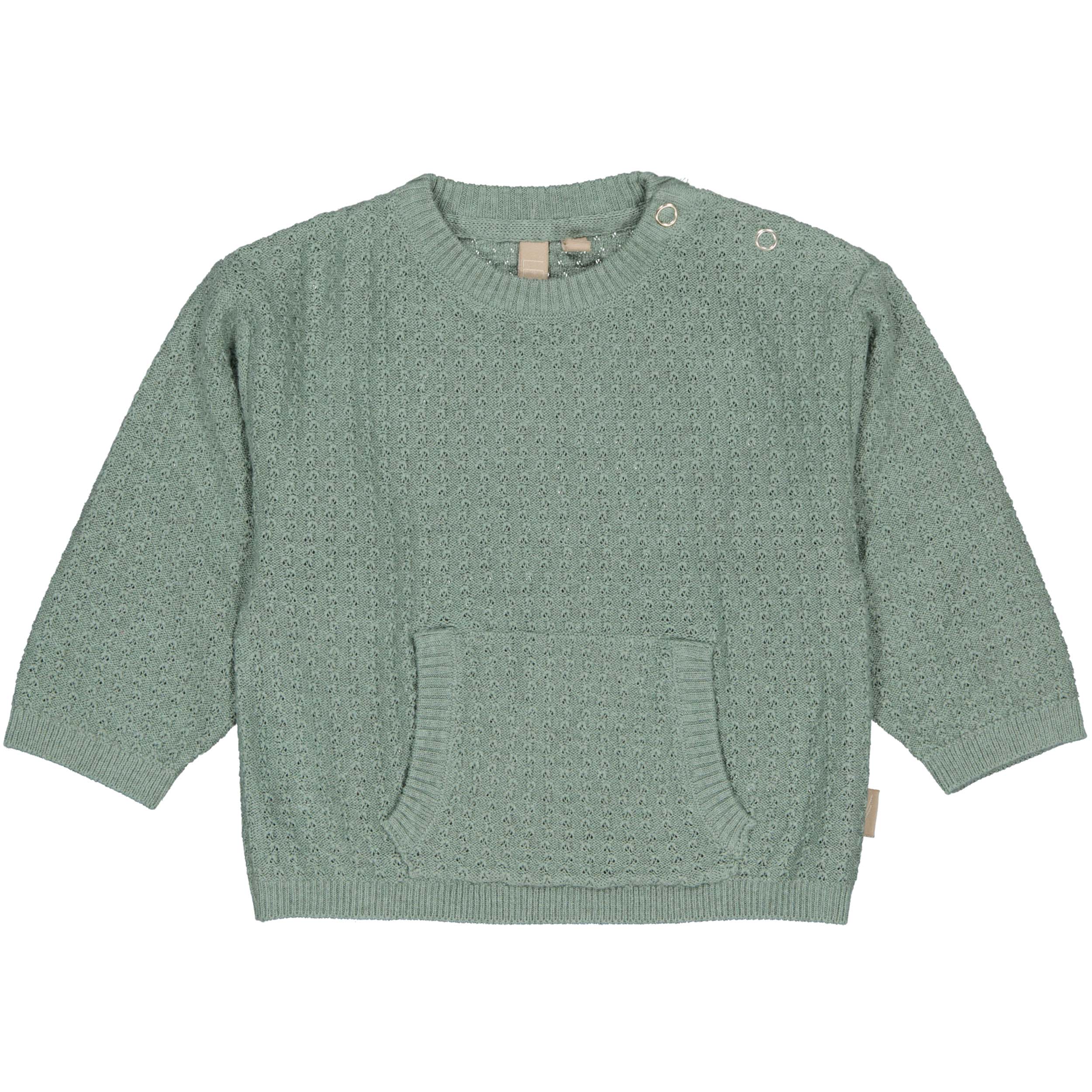 Saliegroene sweater met zakken | Seagreen