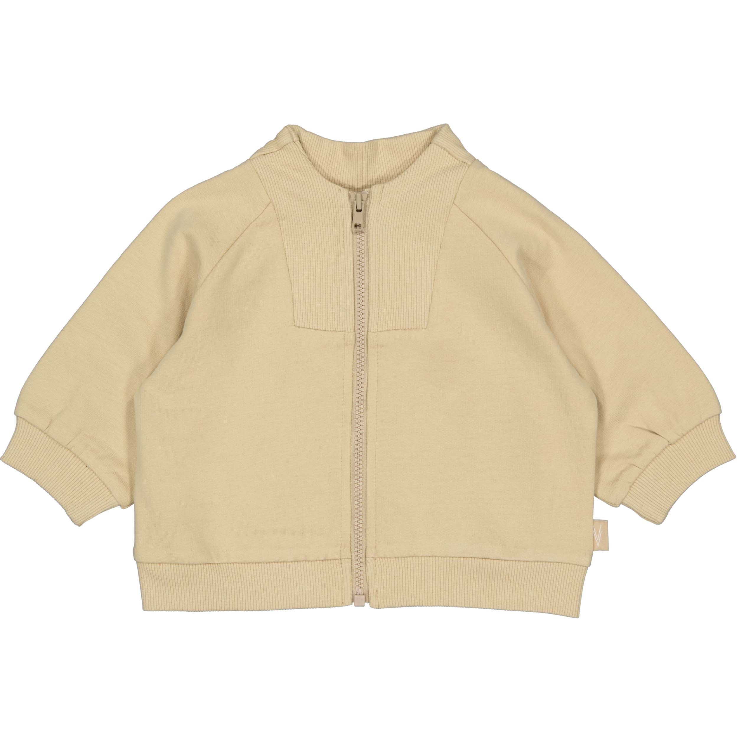 Zachtgeel vest met ritssluiting | Beige