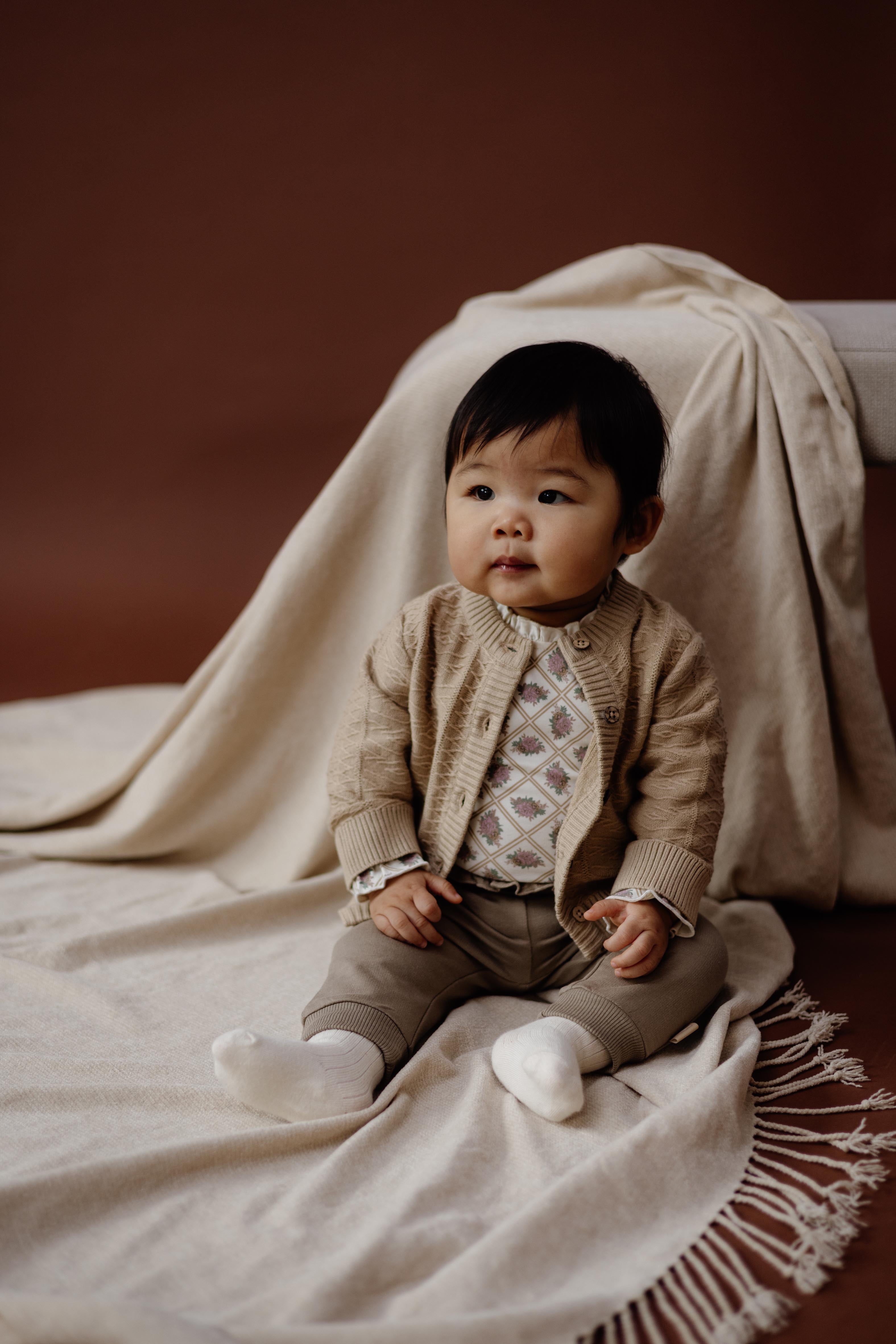 Gebroken witte romper met all-over print | AOP White Flower