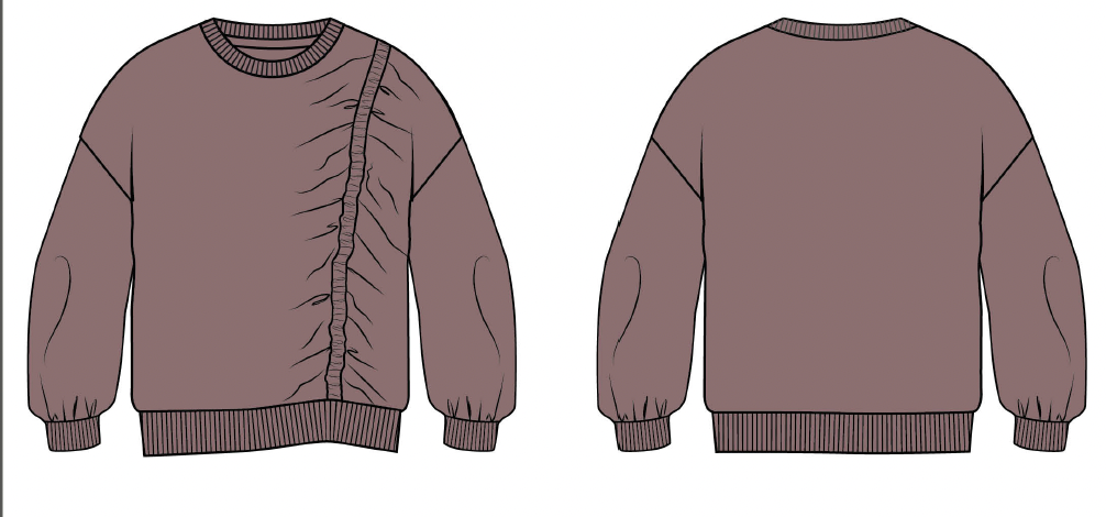 Sweater streep | Dark Mauve