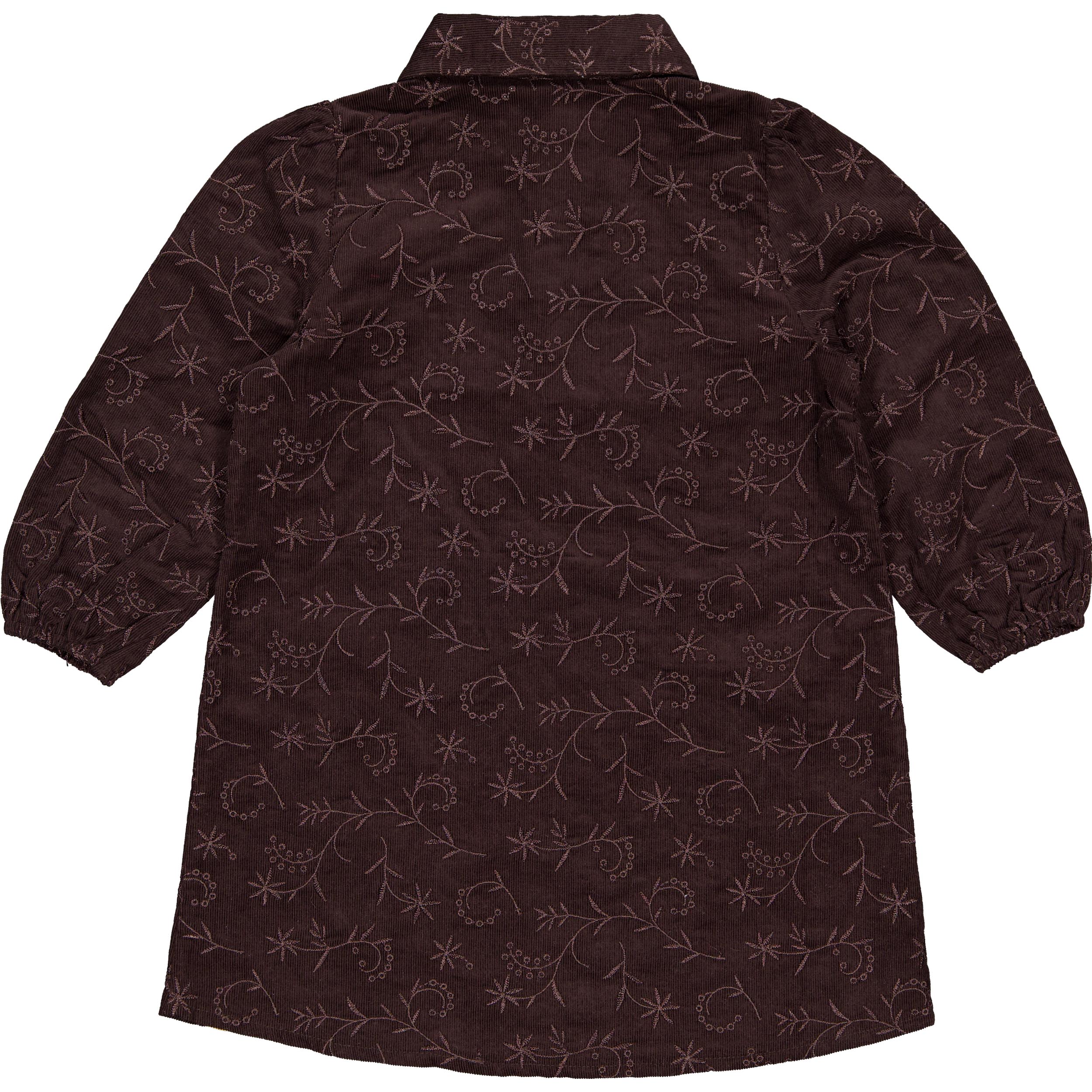 Donkerbruine blouse met all-over print | Dark Taupe
