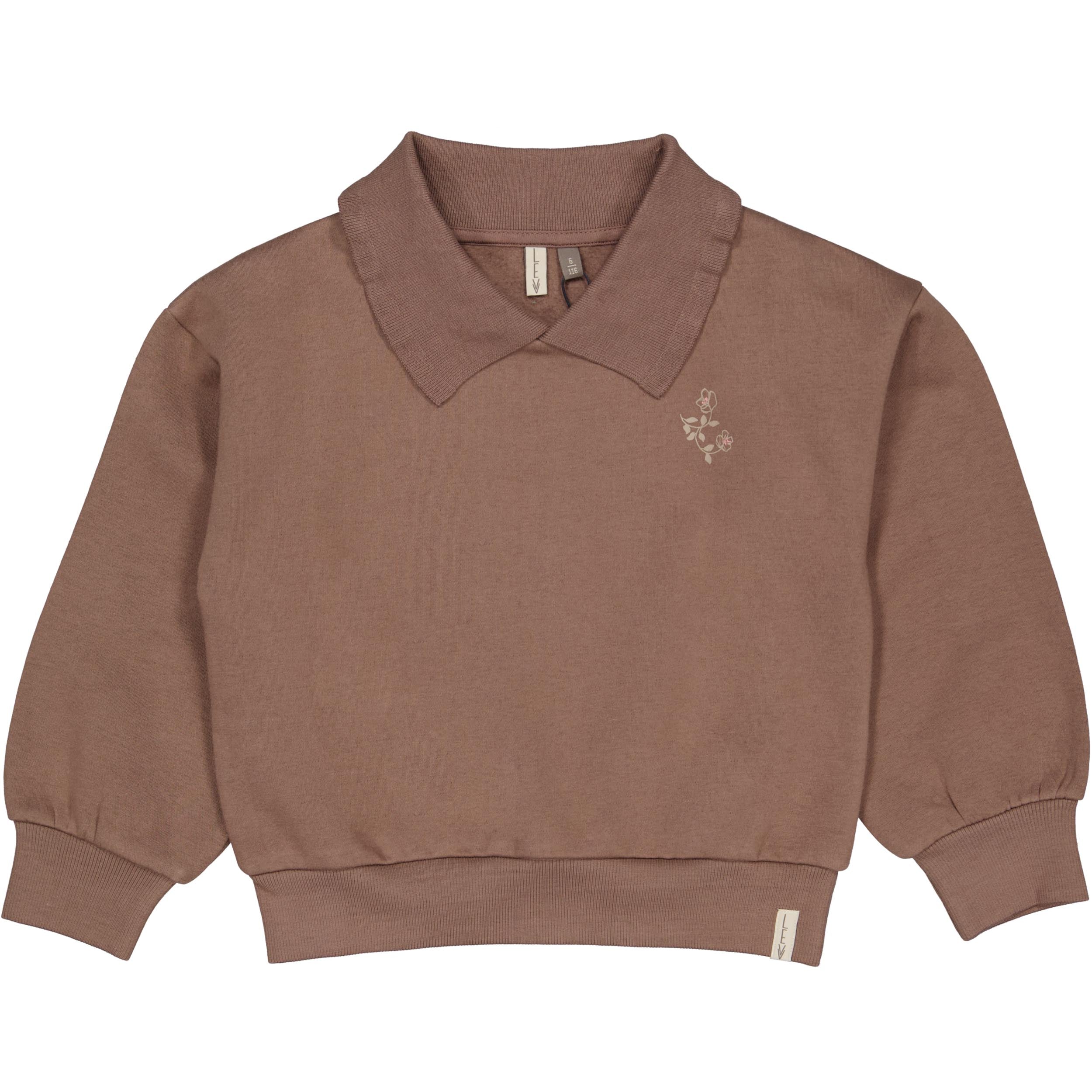 Taupe sweater met polokraag | Dark Taupe