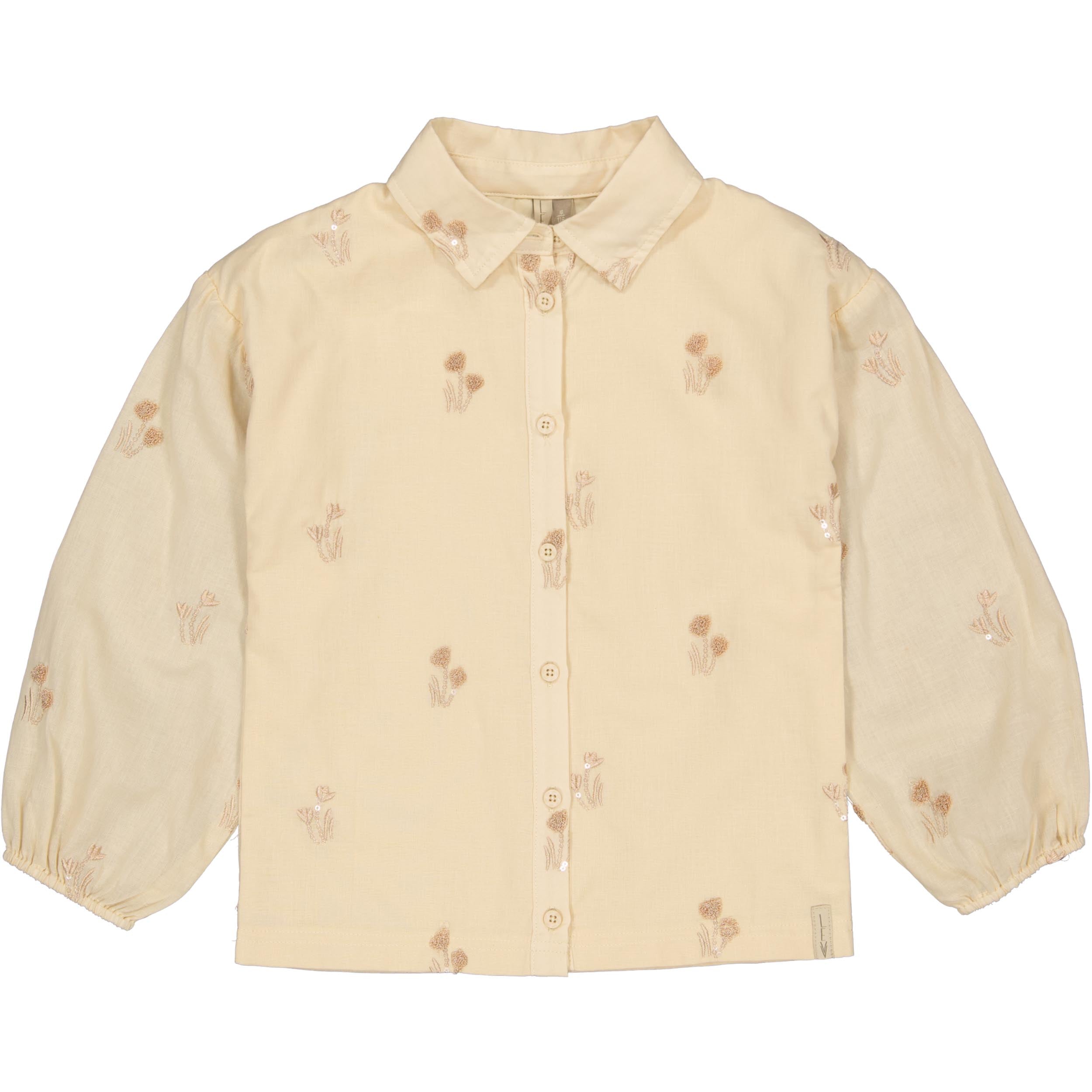 Crèmekleurige blouse met bloemenprint | Almond