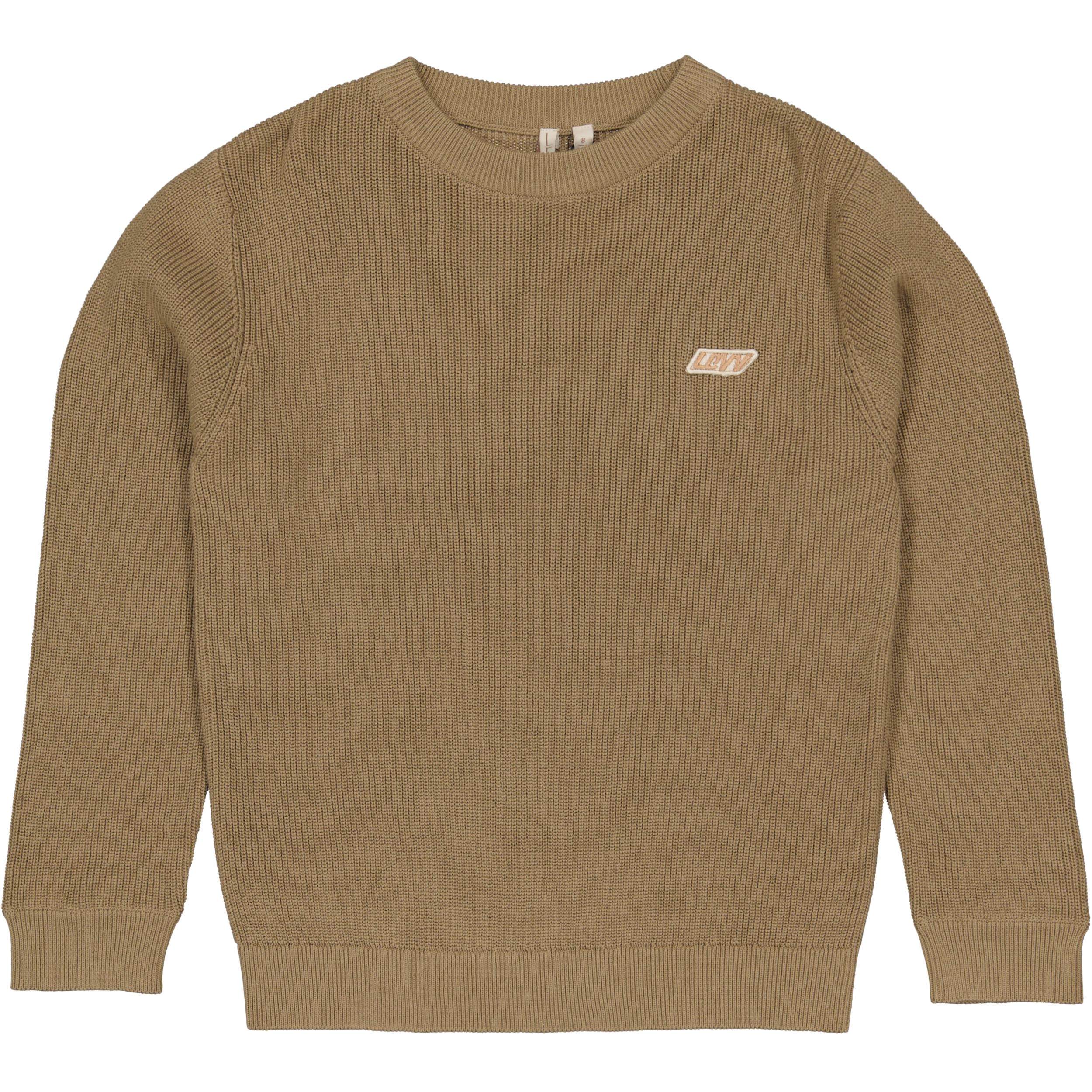 Camelkleurige sweater met structuur | Dark Sand