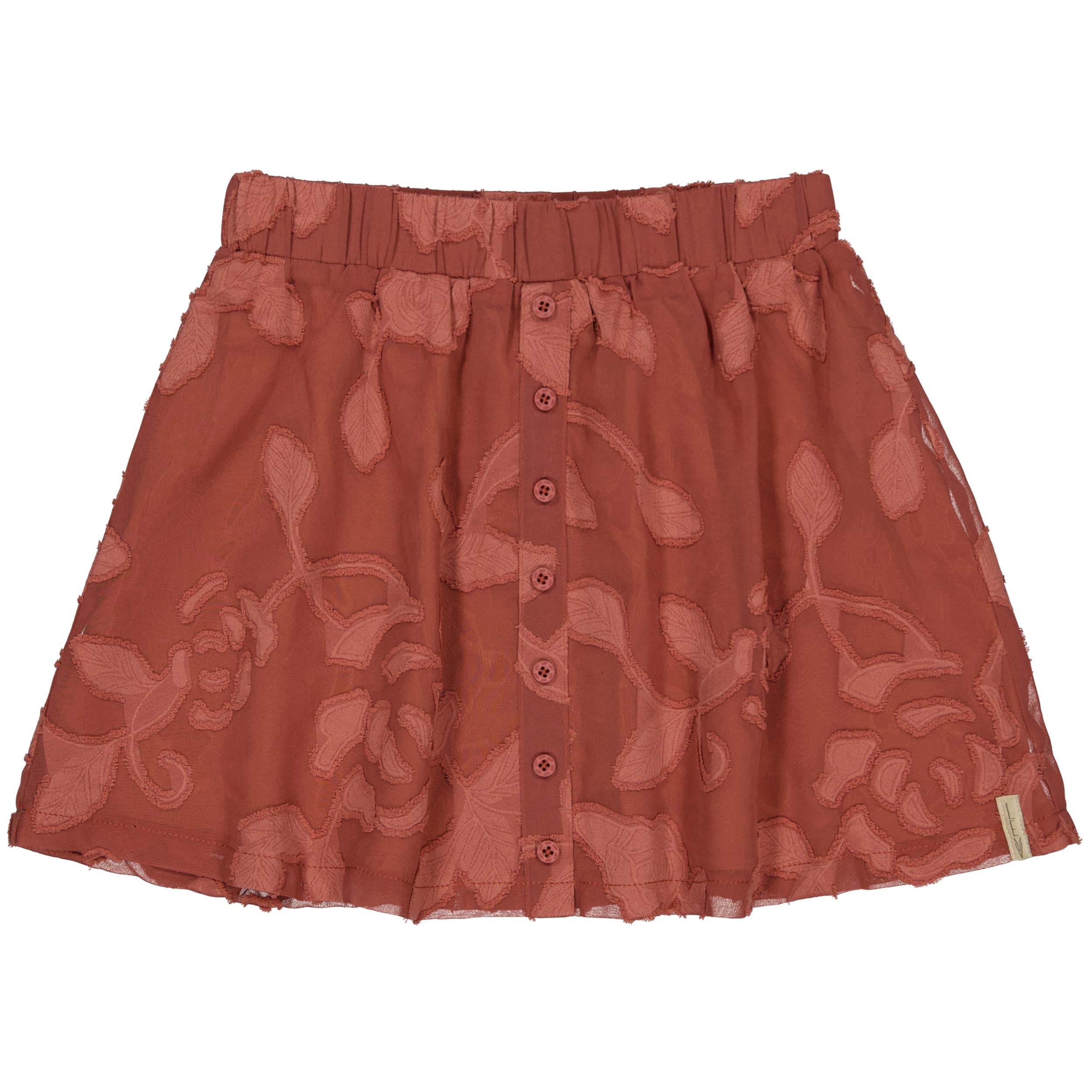 Terracotta rok met all-over print | Red Pink