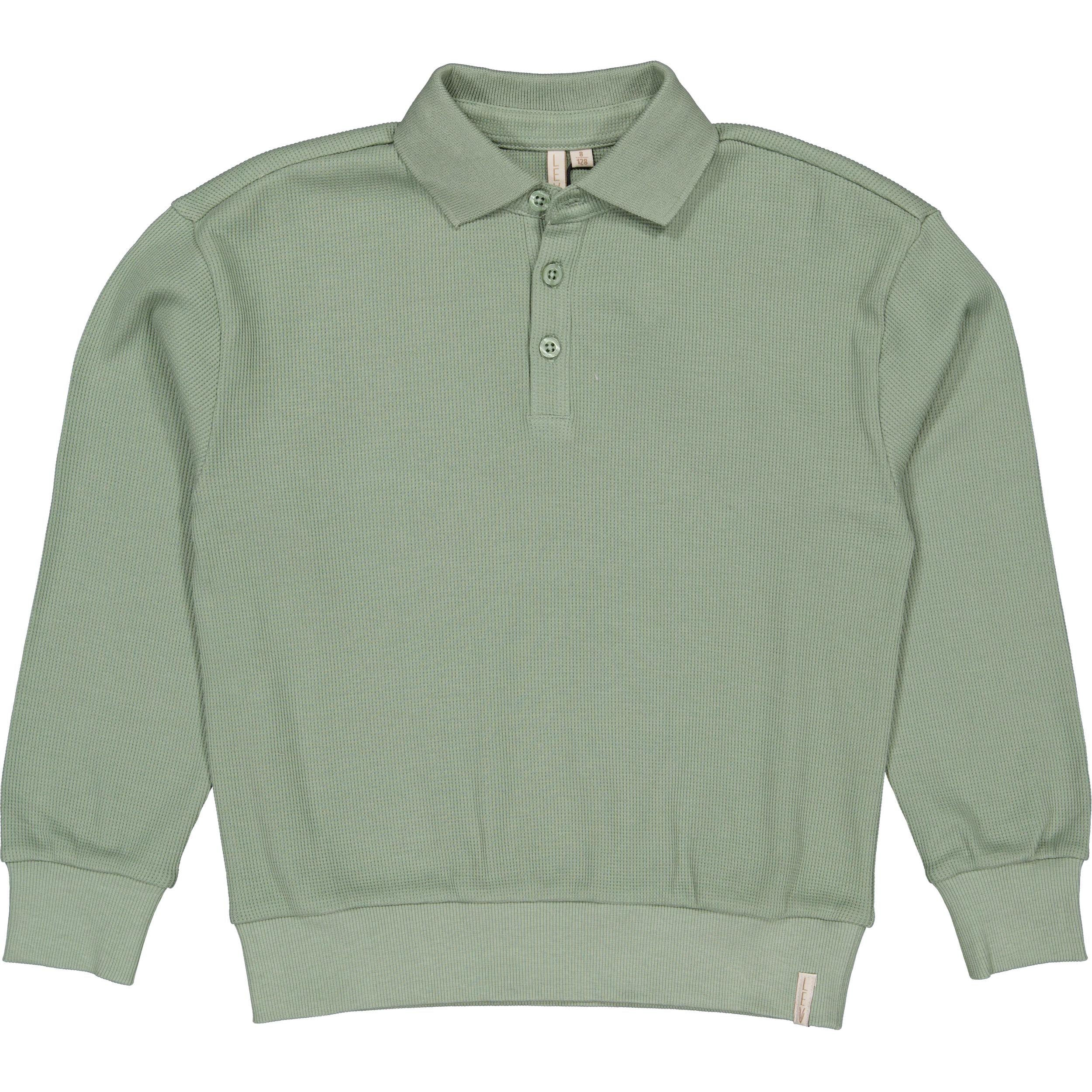 Saliegroene sweater met polokraag | Cedar Green