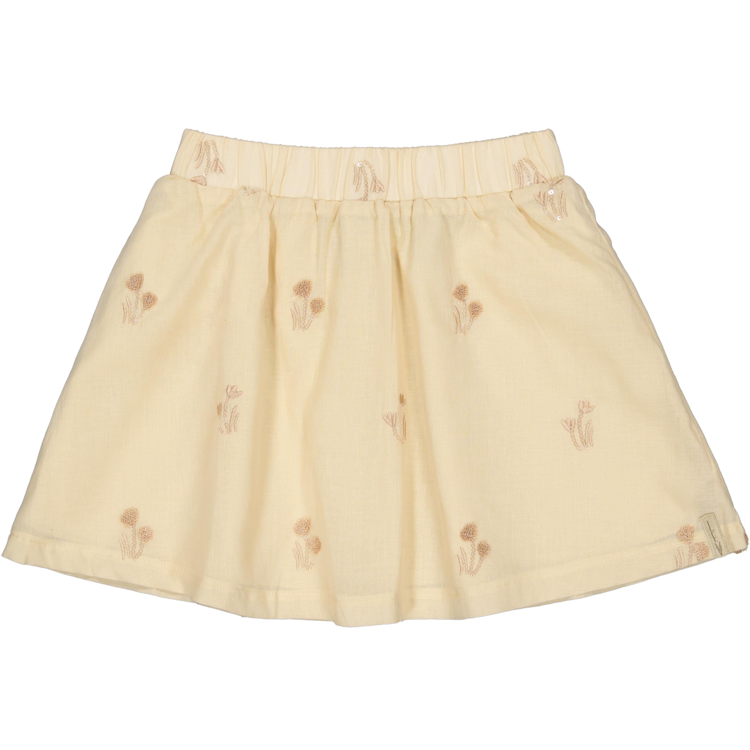 Crèmekleurige rok met bloemenprint | Almond