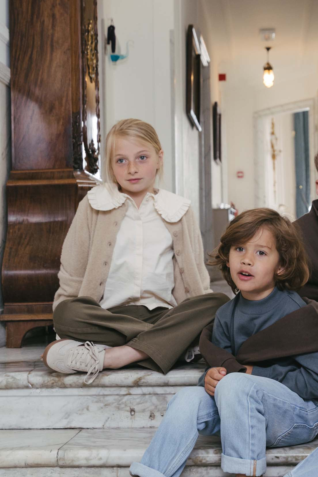 Crèmekleurig vest met knoopsluiting | Light Sand